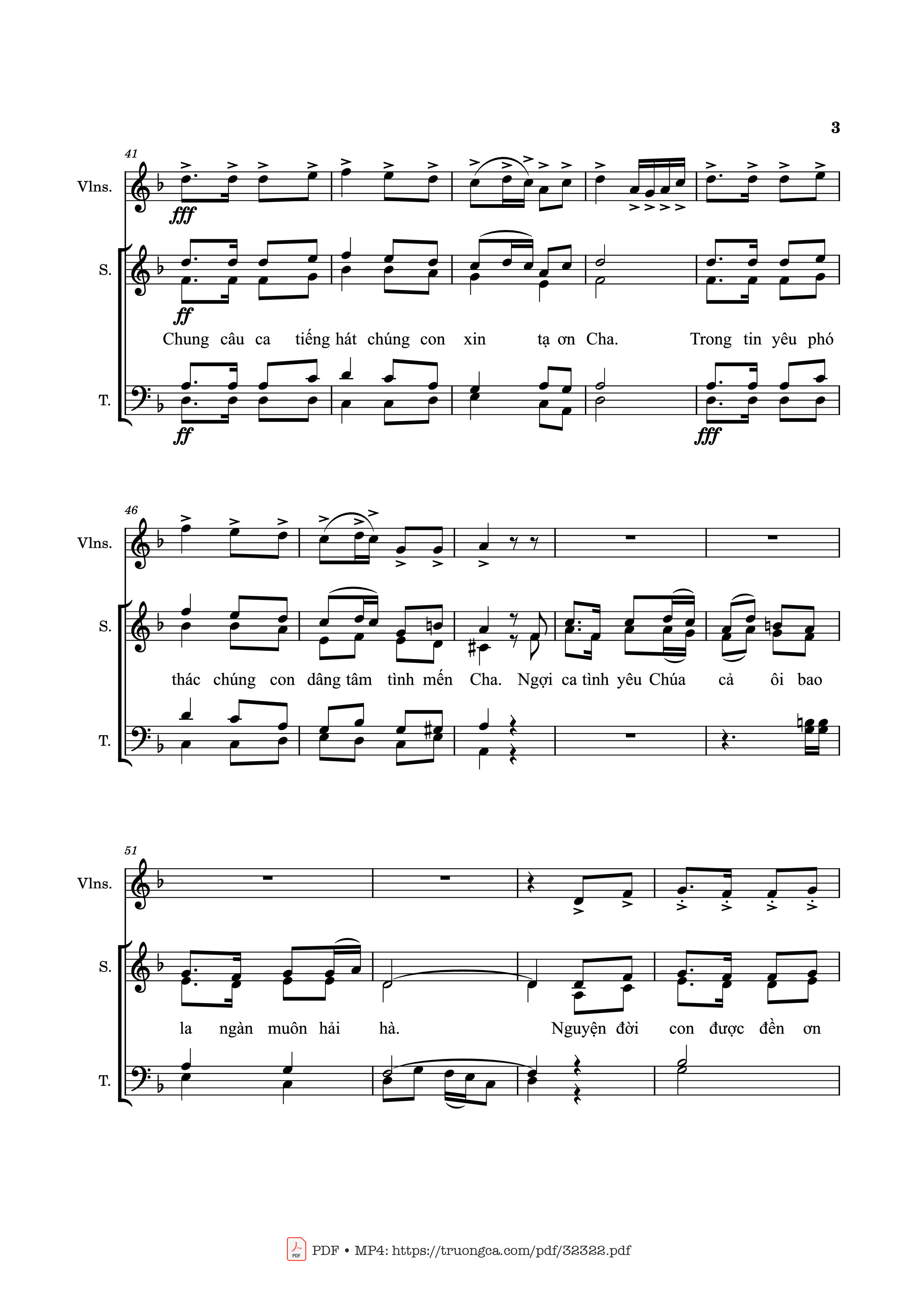 Page 3 of the piano sheet music PDF – Đời Tin Yêu (đệm Violin Sáo) by Thái Nguyên