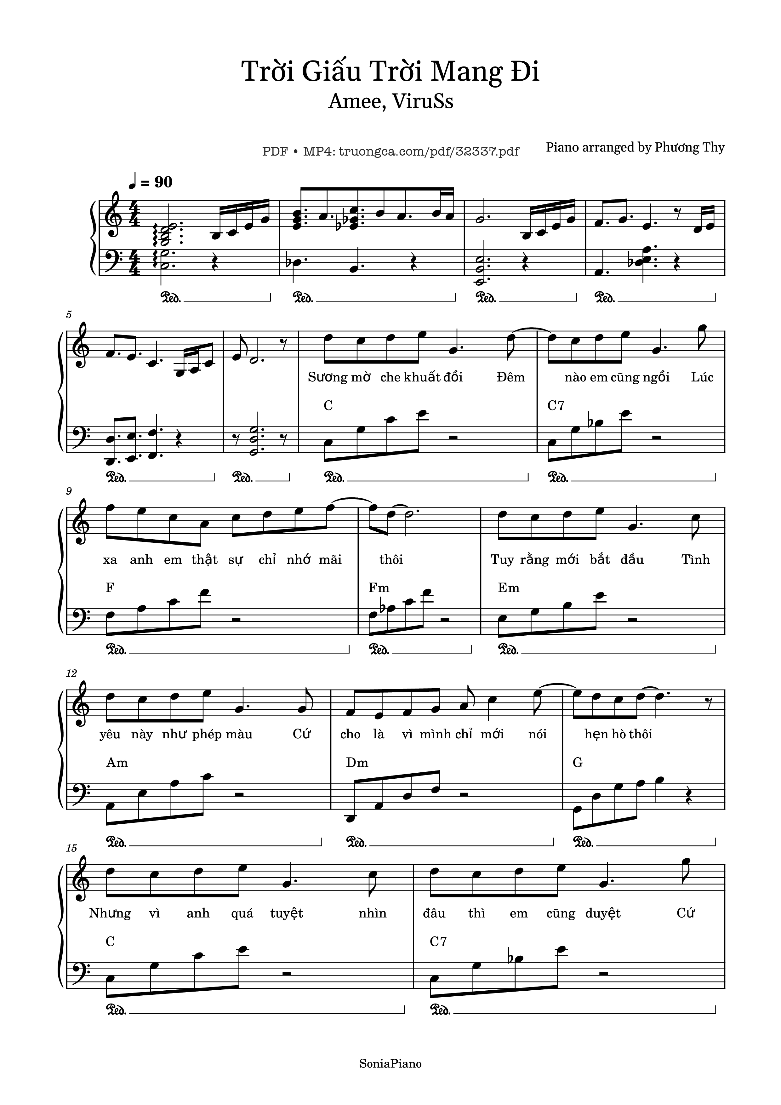 Page 1 of the piano sheet music PDF – Trời Giấu Trời Mang Đi Piano by Viruss