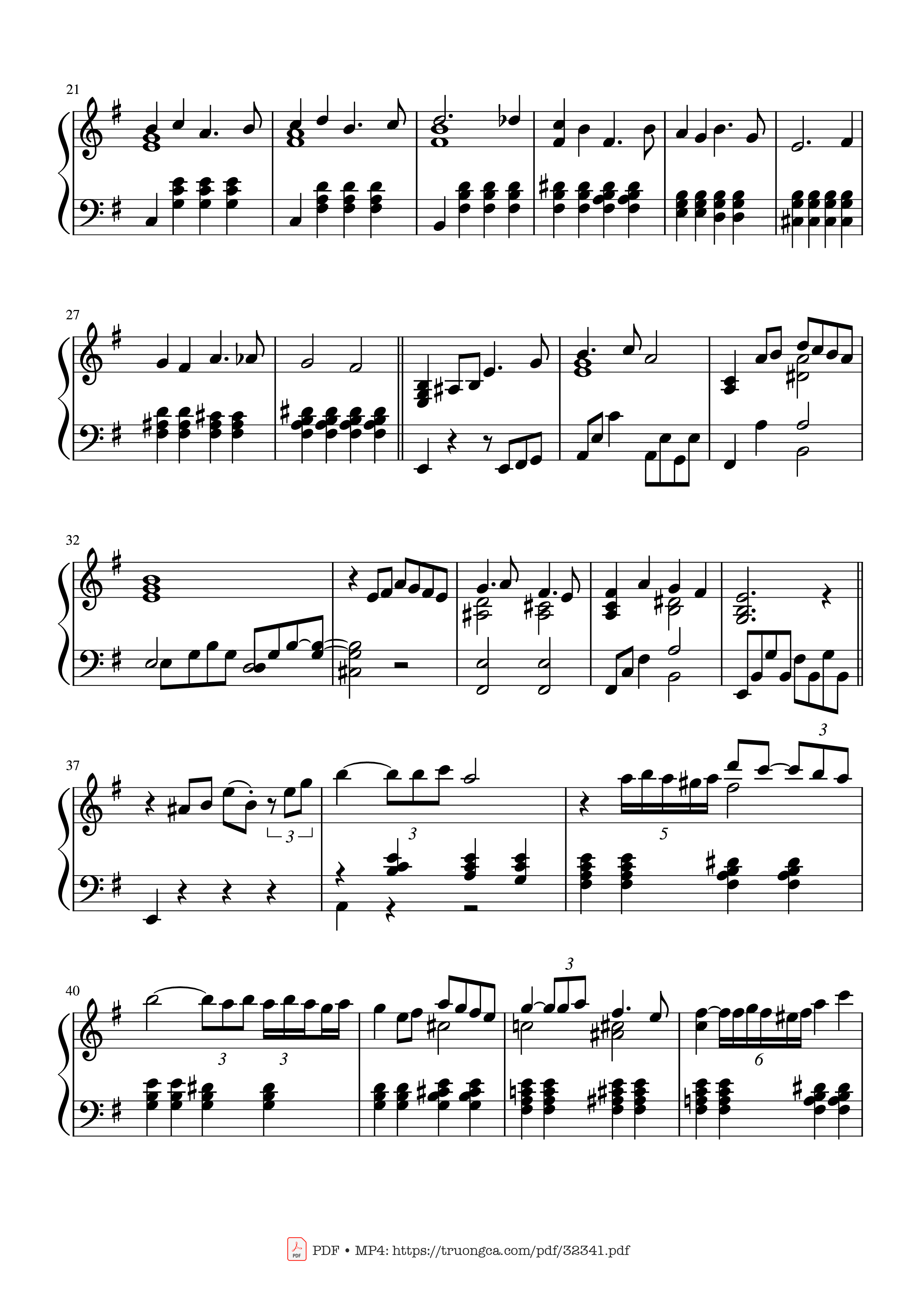 Page 2 of the piano sheet music PDF Piano – Love Theme from Sunflower Piano by Henry Mancini