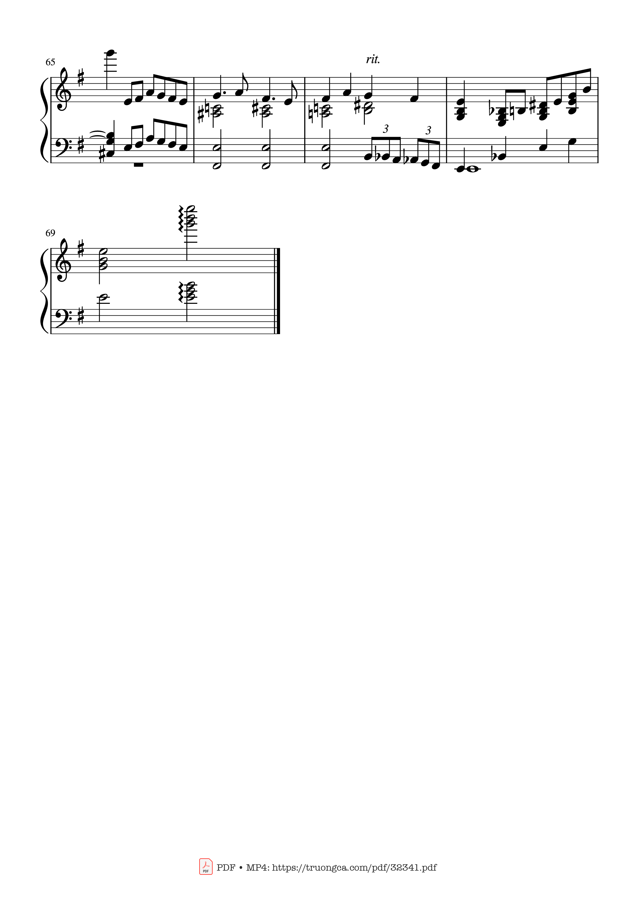 Page 4 of the piano sheet music PDF Piano – Love Theme from Sunflower Piano by Henry Mancini