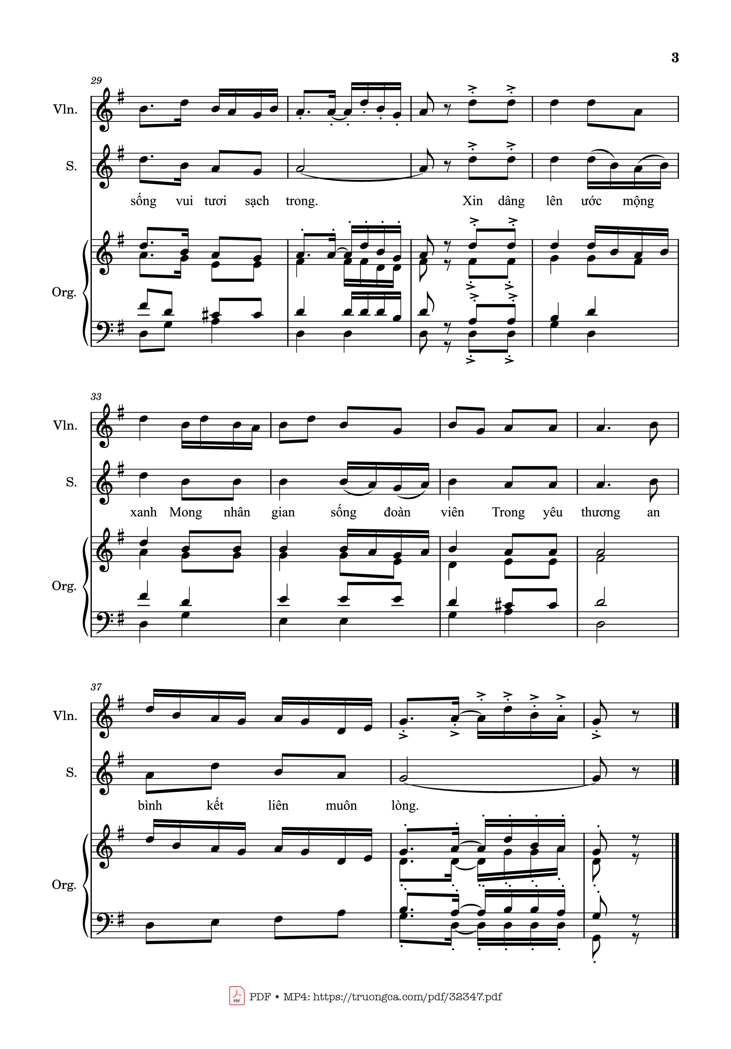 Page 3 of the piano sheet music PDF – Của Lễ Đơn Sơ (đệm Violin) by Viết Chung