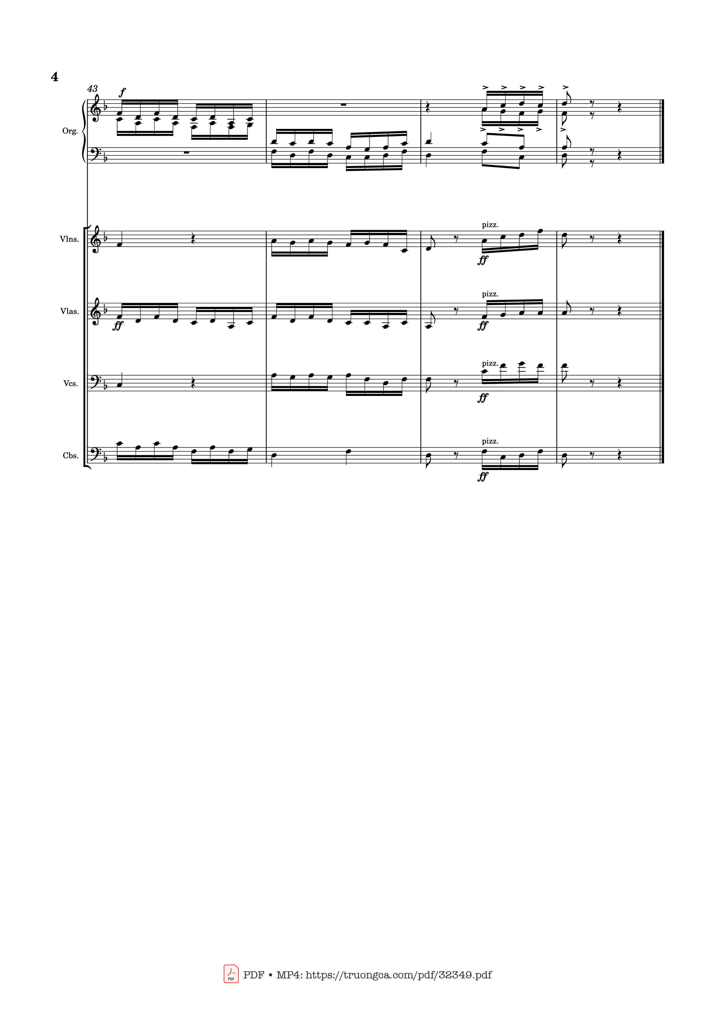 Page 4 of the piano sheet music PDF – Tình Chúa Cao Vời (Hợp xướng Violin, Organ, Sáo) by Lm. Duy Thiên
