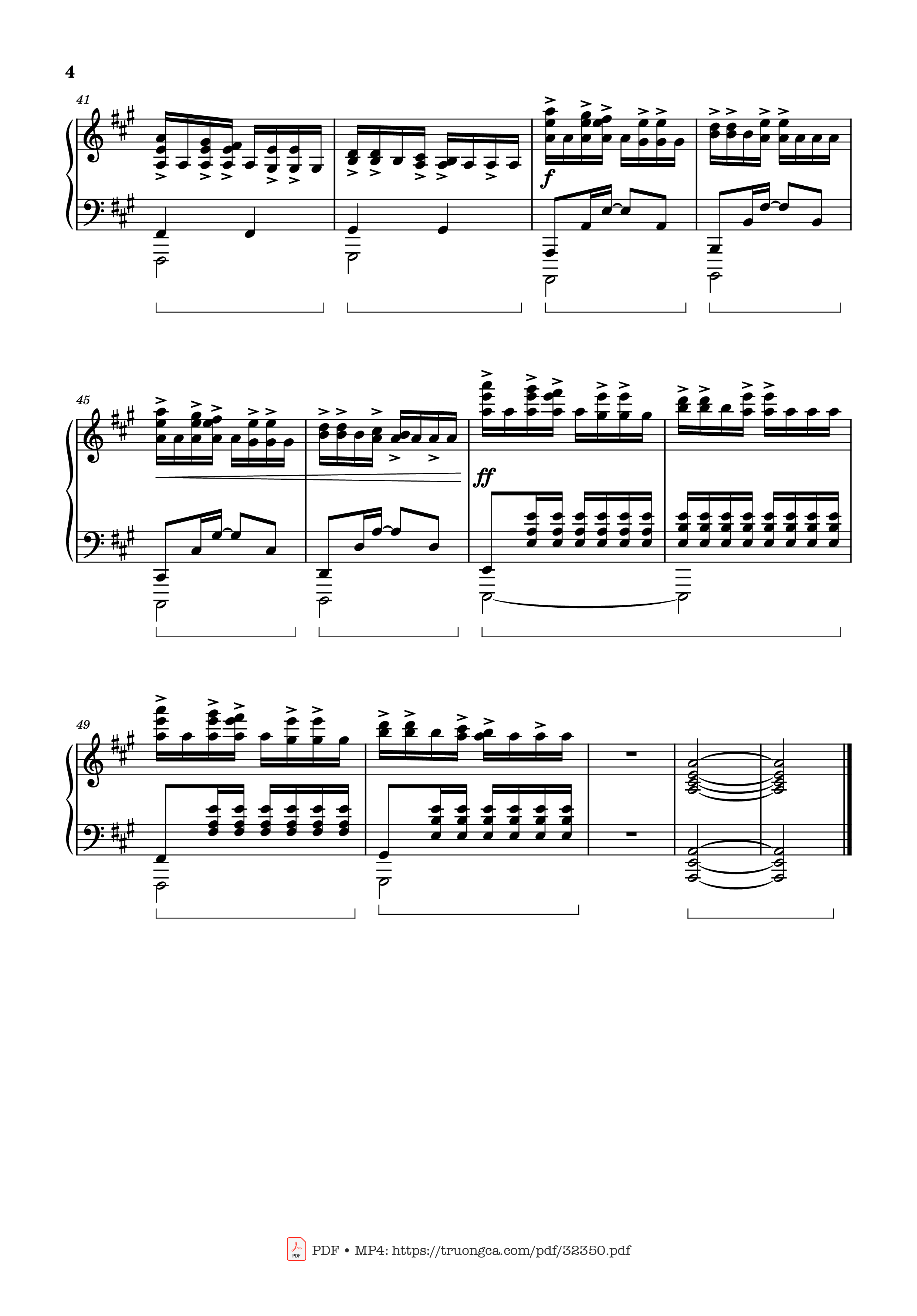 Page 4 of the piano sheet music PDF Piano – Now We Are Free Piano by Hans Zimmer, Lisa Gerrard