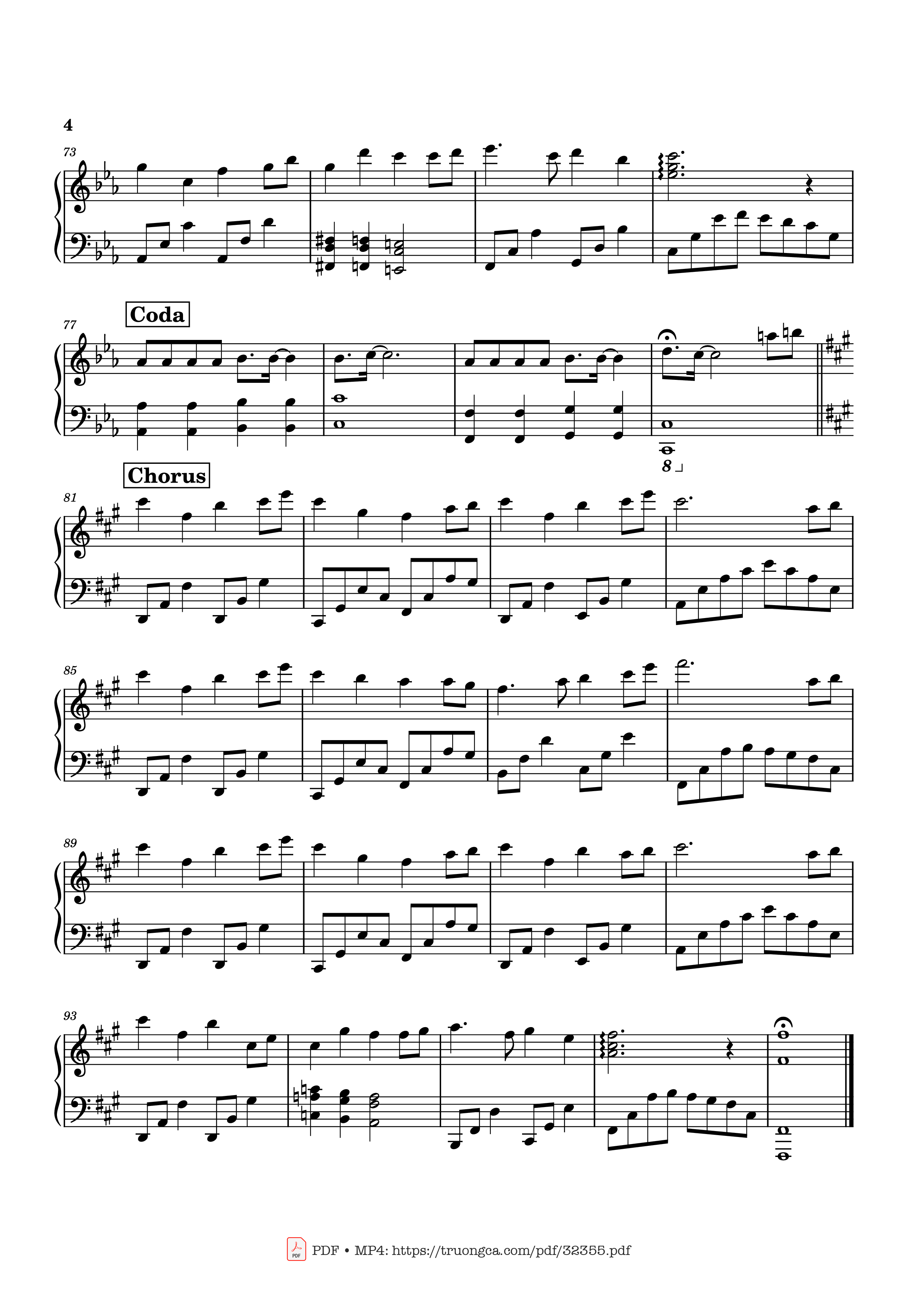 Page 4 of the piano sheet music PDF Piano – Nỗi Đau Giữa Hoà Bình Piano by Nguyễn Văn Chung