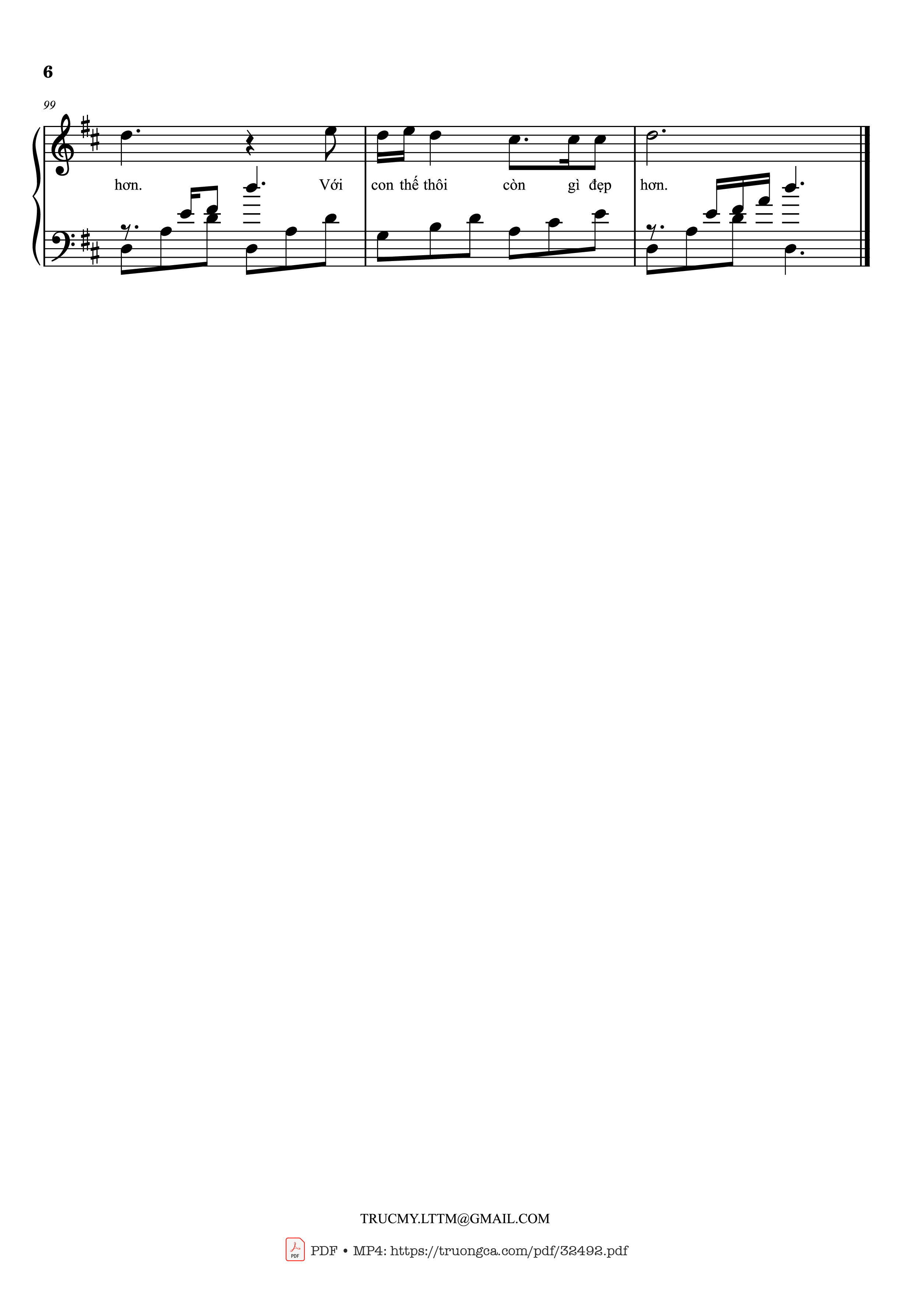 Page 6 of the piano sheet music PDF – Còn gì đẹp hơn Piano by Mưa đỏ OST