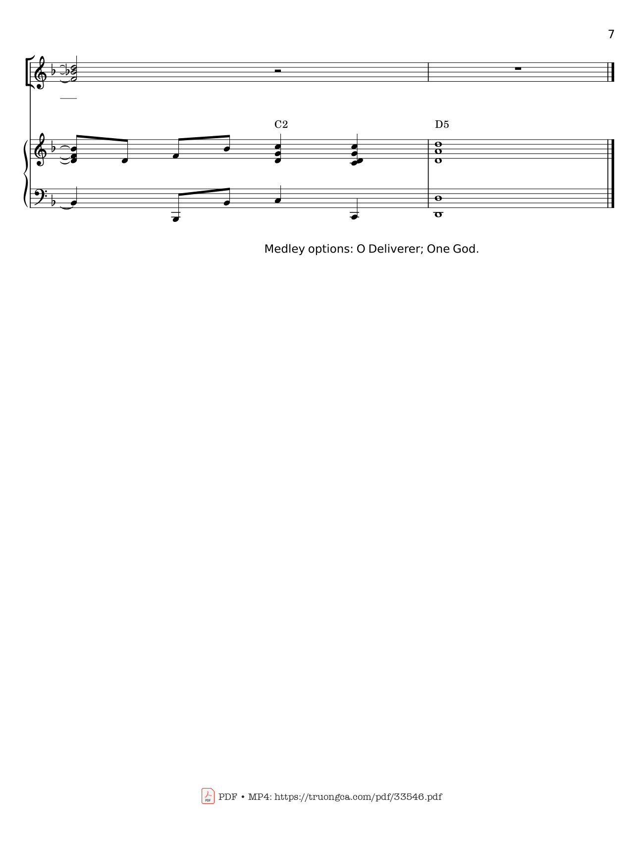 Page 7 of the piano sheet music PDF – Glory To The Lord Piano by LYNN DESHAZO