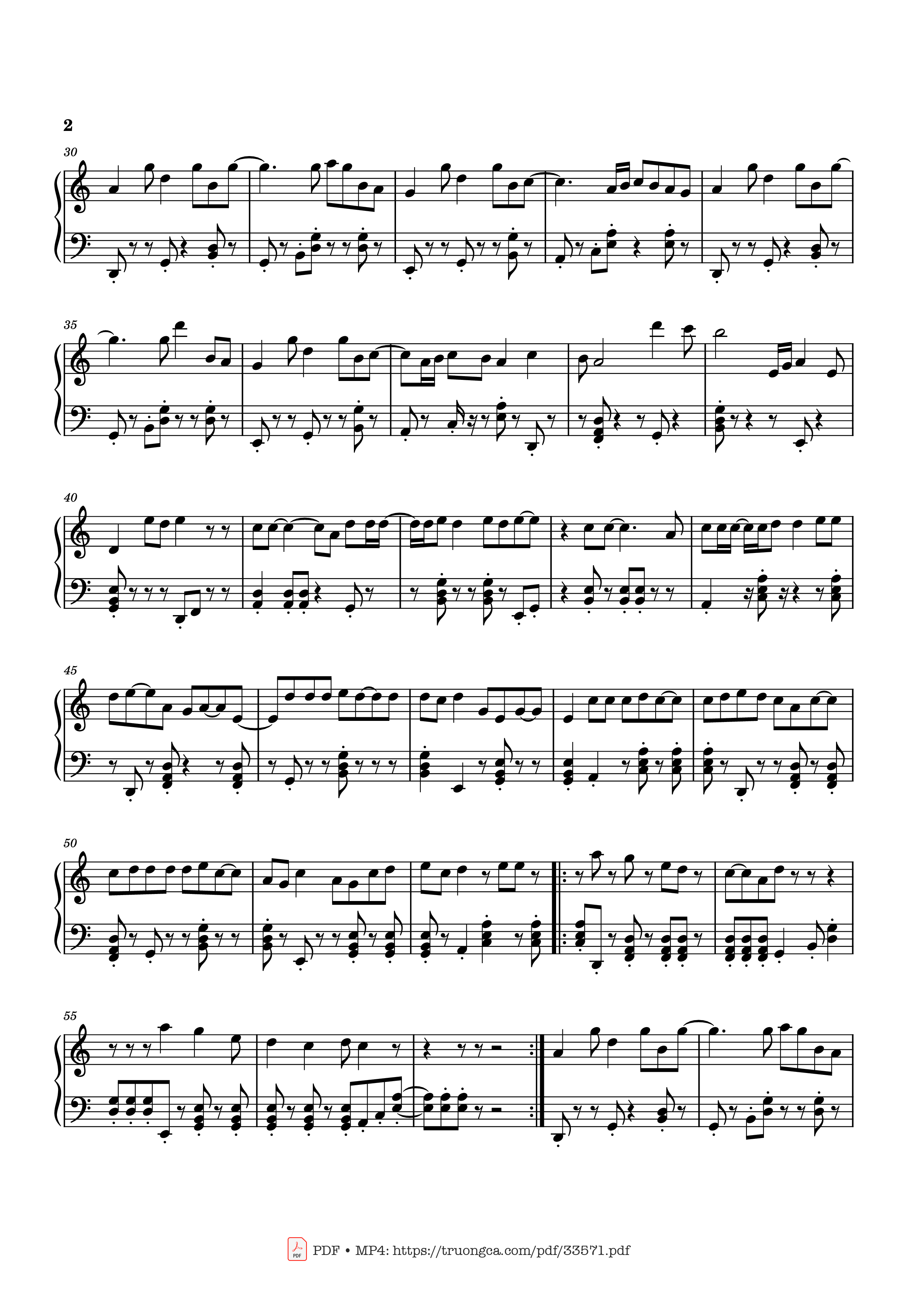 Page 2 of the piano sheet music PDF Piano – Buông Đôi Tay Nhau RA Piano by Sơn Tùng MTP