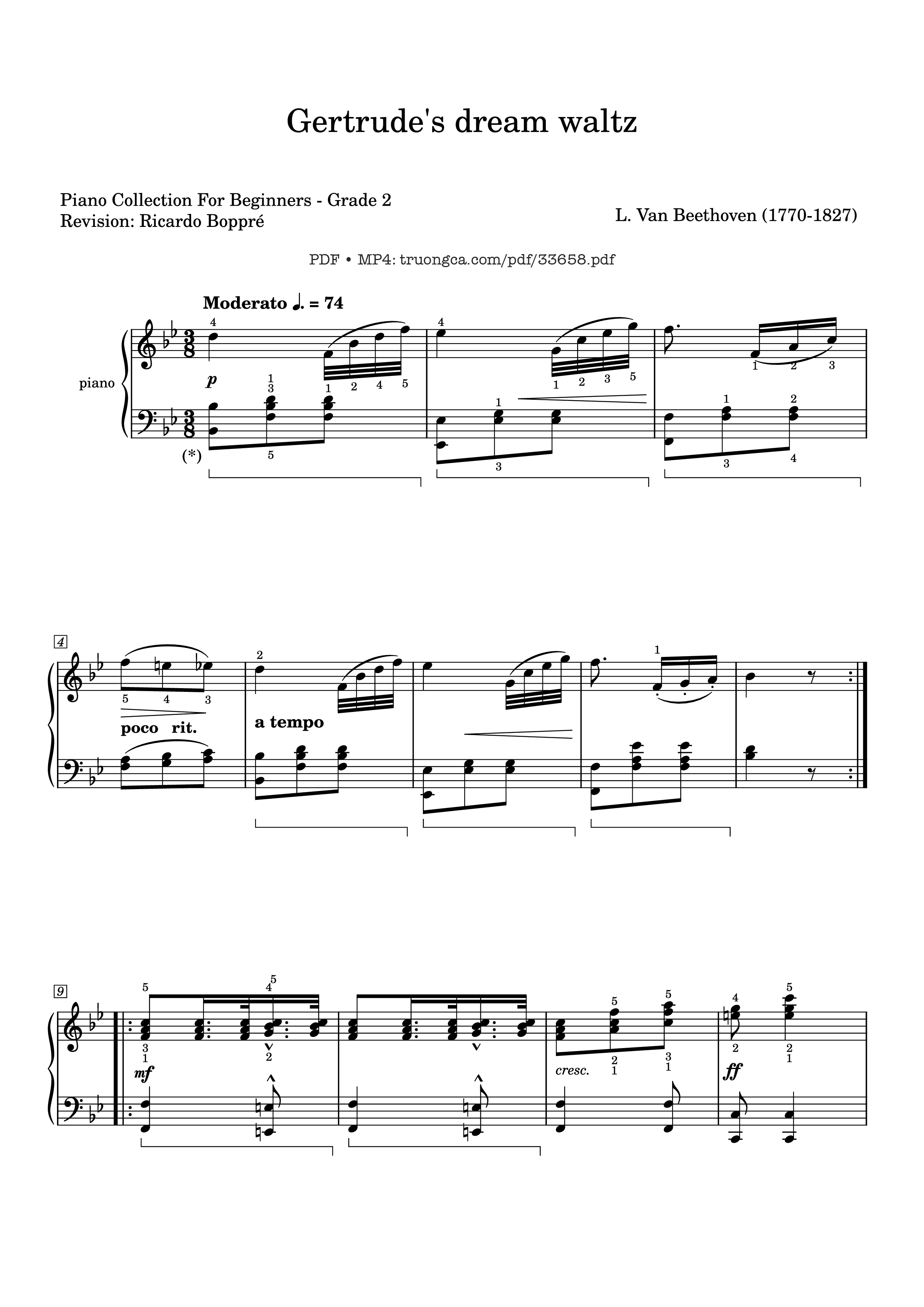 Page 1 of the piano sheet music PDF Piano – Gertrude