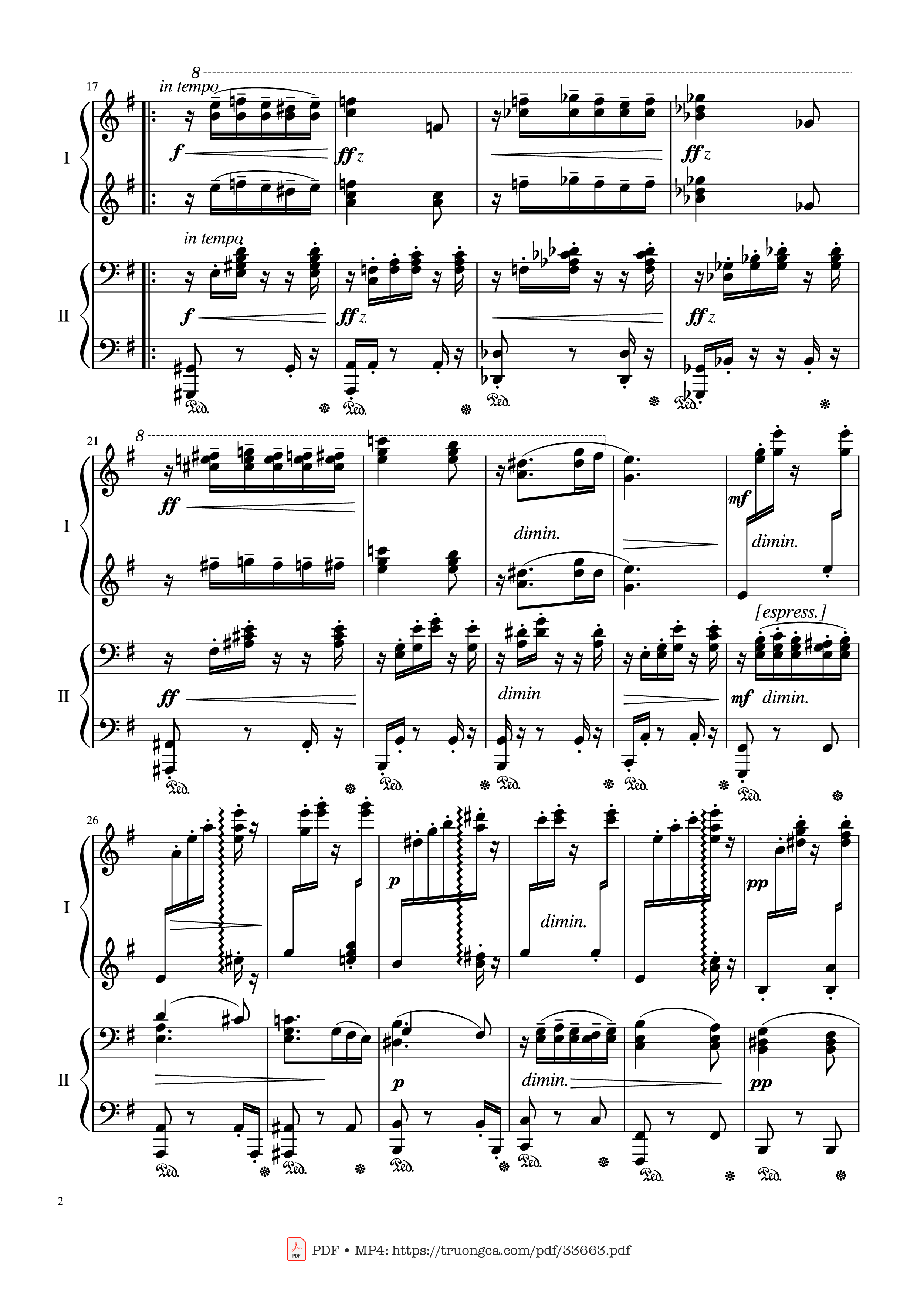 Page 2 of the piano sheet music PDF Piano – Slavonic Dances, Op.72 No.2 Piano Four Hand by Antonin Leopold Dvorak