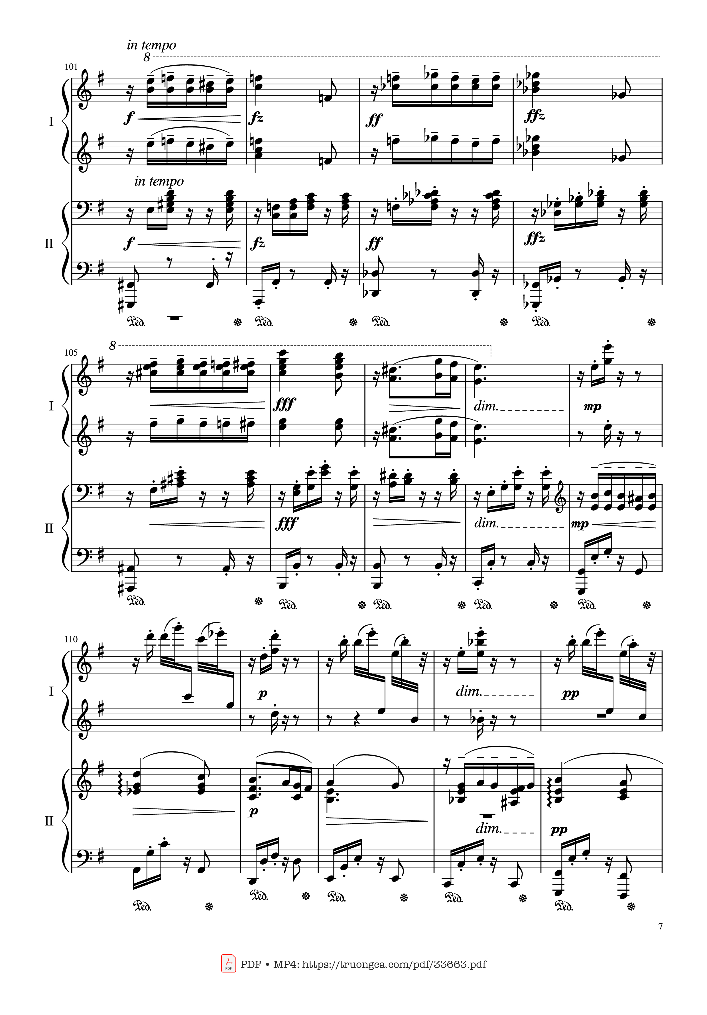 Page 7 of the piano sheet music PDF Piano – Slavonic Dances, Op.72 No.2 Piano Four Hand by Antonin Leopold Dvorak
