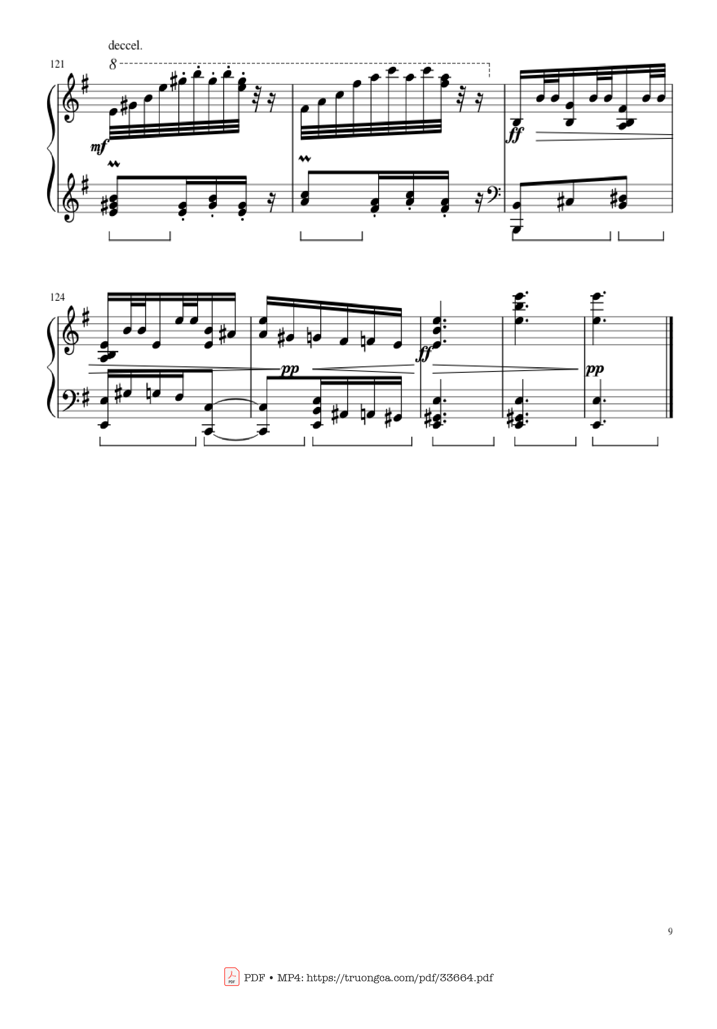 Page 9 of the piano sheet music PDF Piano – Slavonic Dances, Op.72 No.2 Piano Solo by Antonin Leopold Dvorak