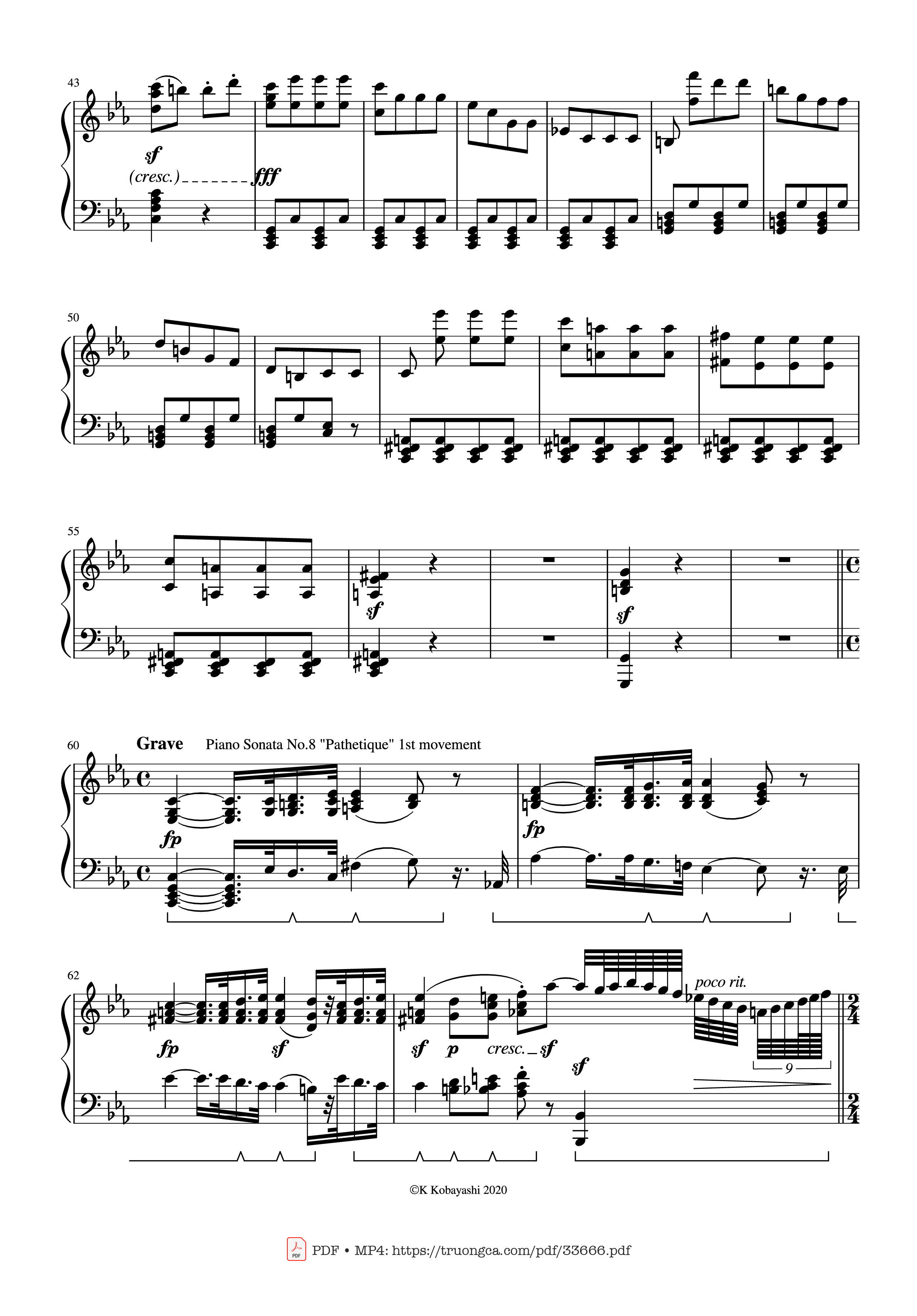 Page 2 of the piano sheet music PDF Piano – Beethoven Medley for classical Piano beginners by Ludwig van Beethoven