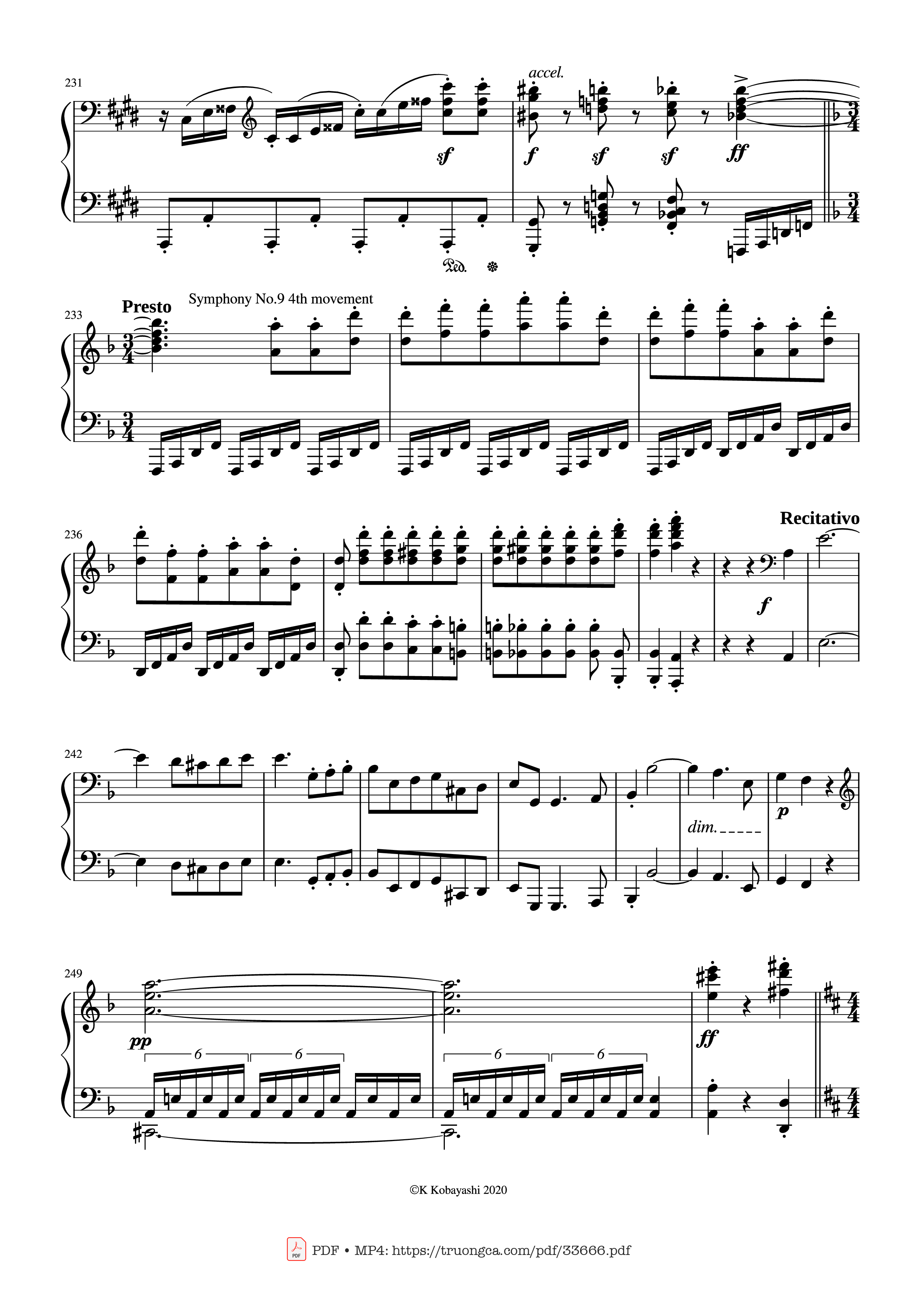 Page 11 of the piano sheet music PDF Piano – Beethoven Medley for classical Piano beginners by Ludwig van Beethoven