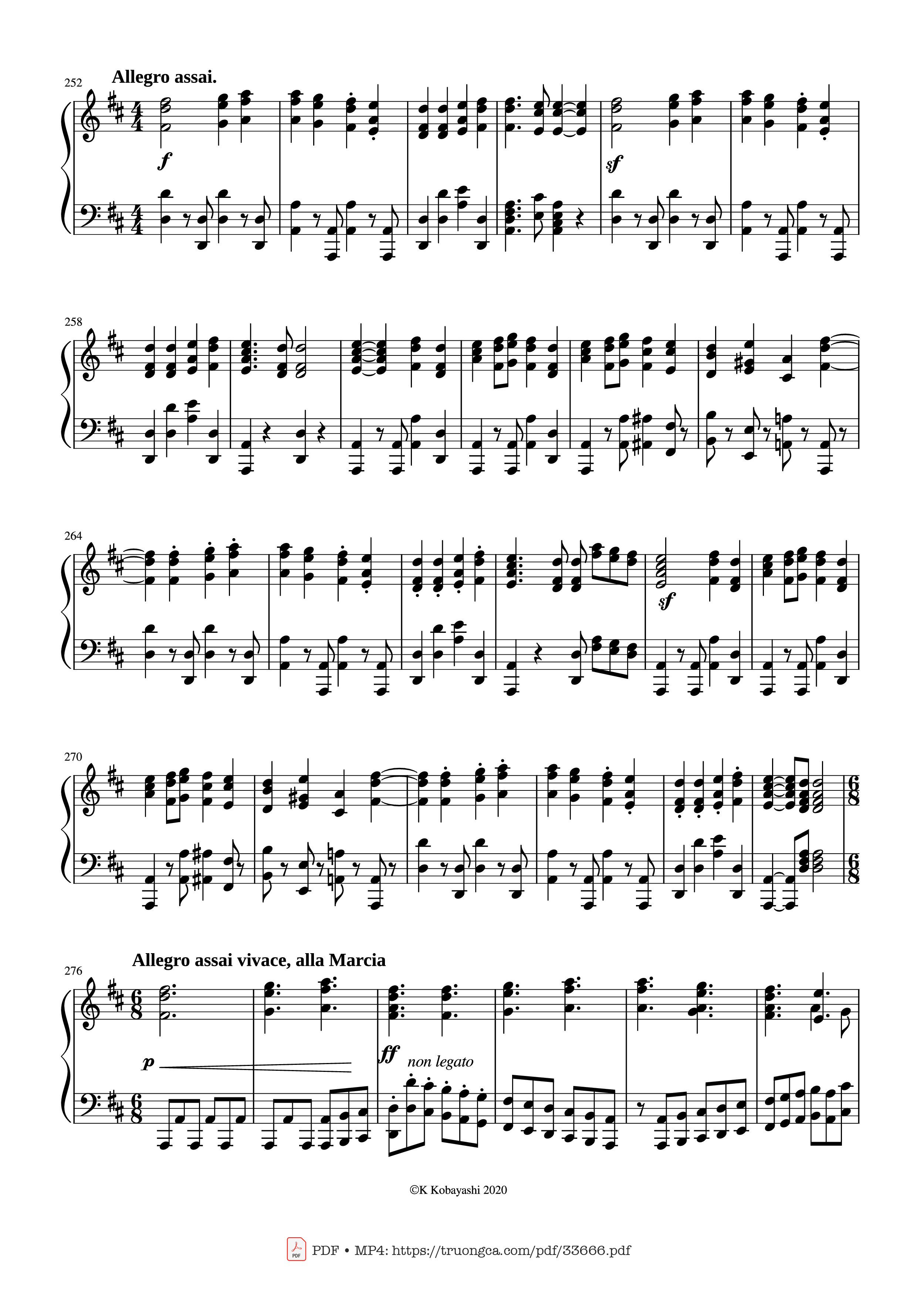 Page 12 of the piano sheet music PDF Piano – Beethoven Medley for classical Piano beginners by Ludwig van Beethoven