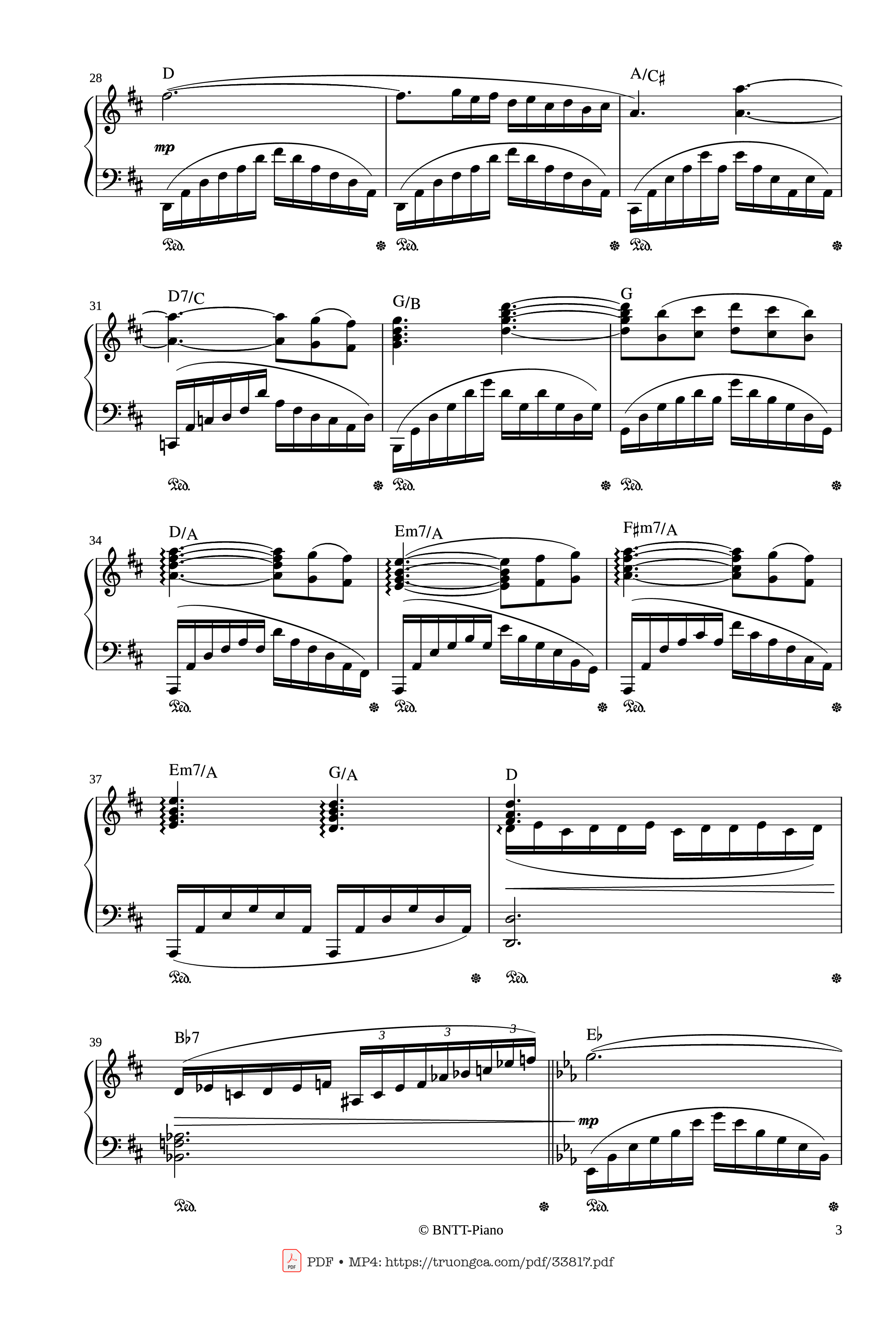 Page 3 of the piano sheet music PDF Piano – AUTUMN STORY - Le Piano Sur La Vague Piano by PAUL MAURIAT