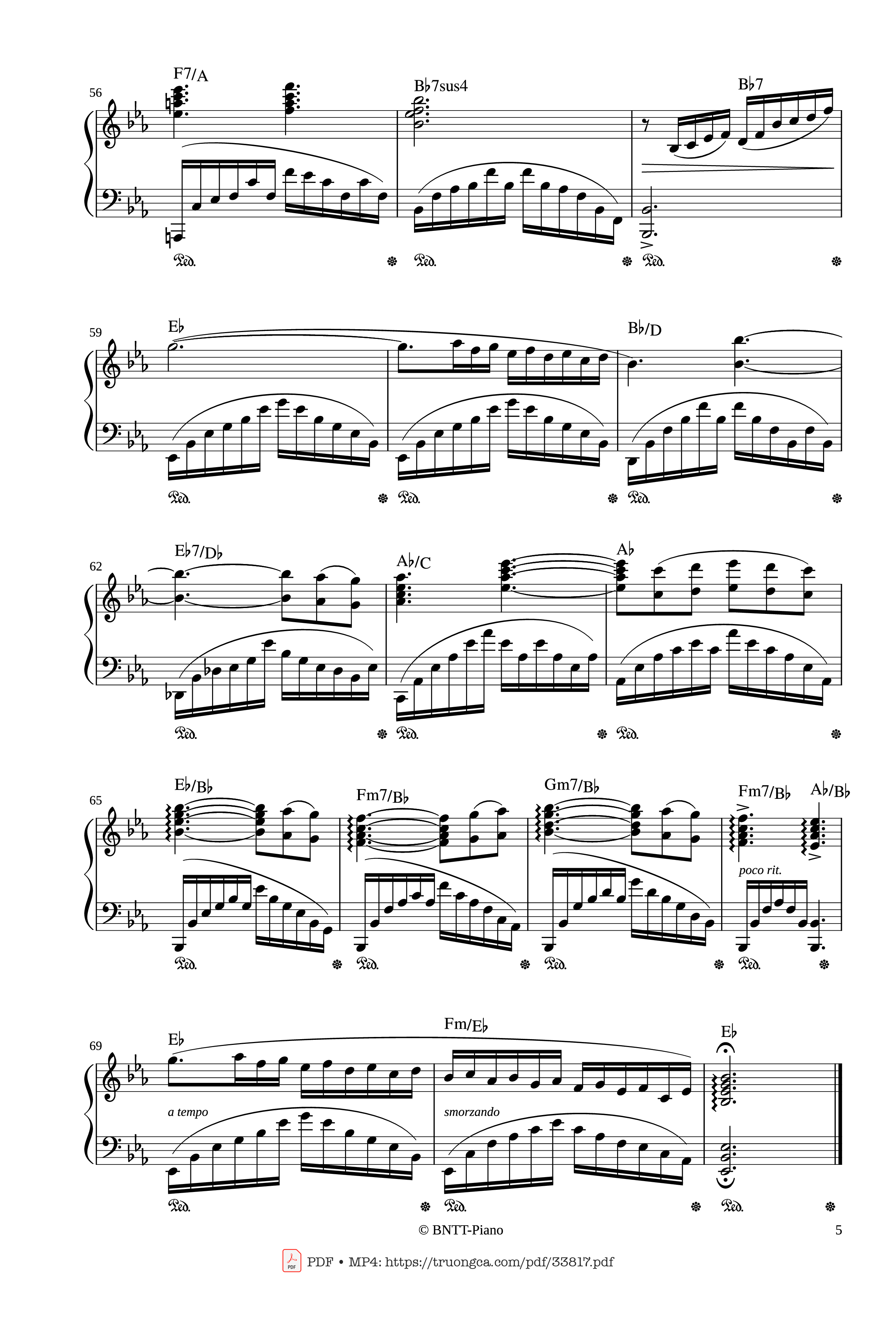Page 5 of the piano sheet music PDF Piano – AUTUMN STORY - Le Piano Sur La Vague Piano by PAUL MAURIAT