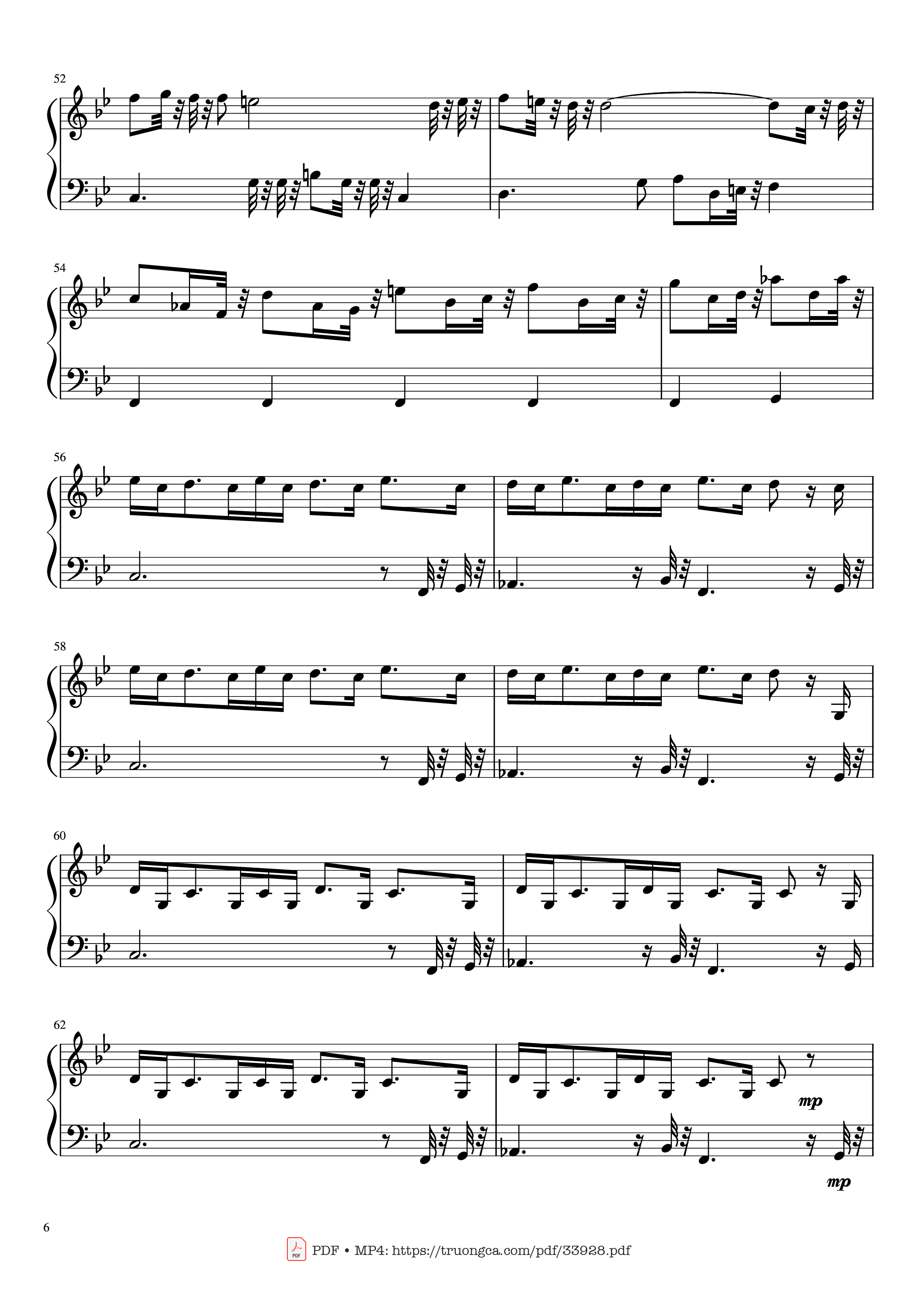Page 6 of the piano sheet music PDF Piano – The Mandalorian Main Theme Star Wars (Easy) Piano by Ludwig Goransson