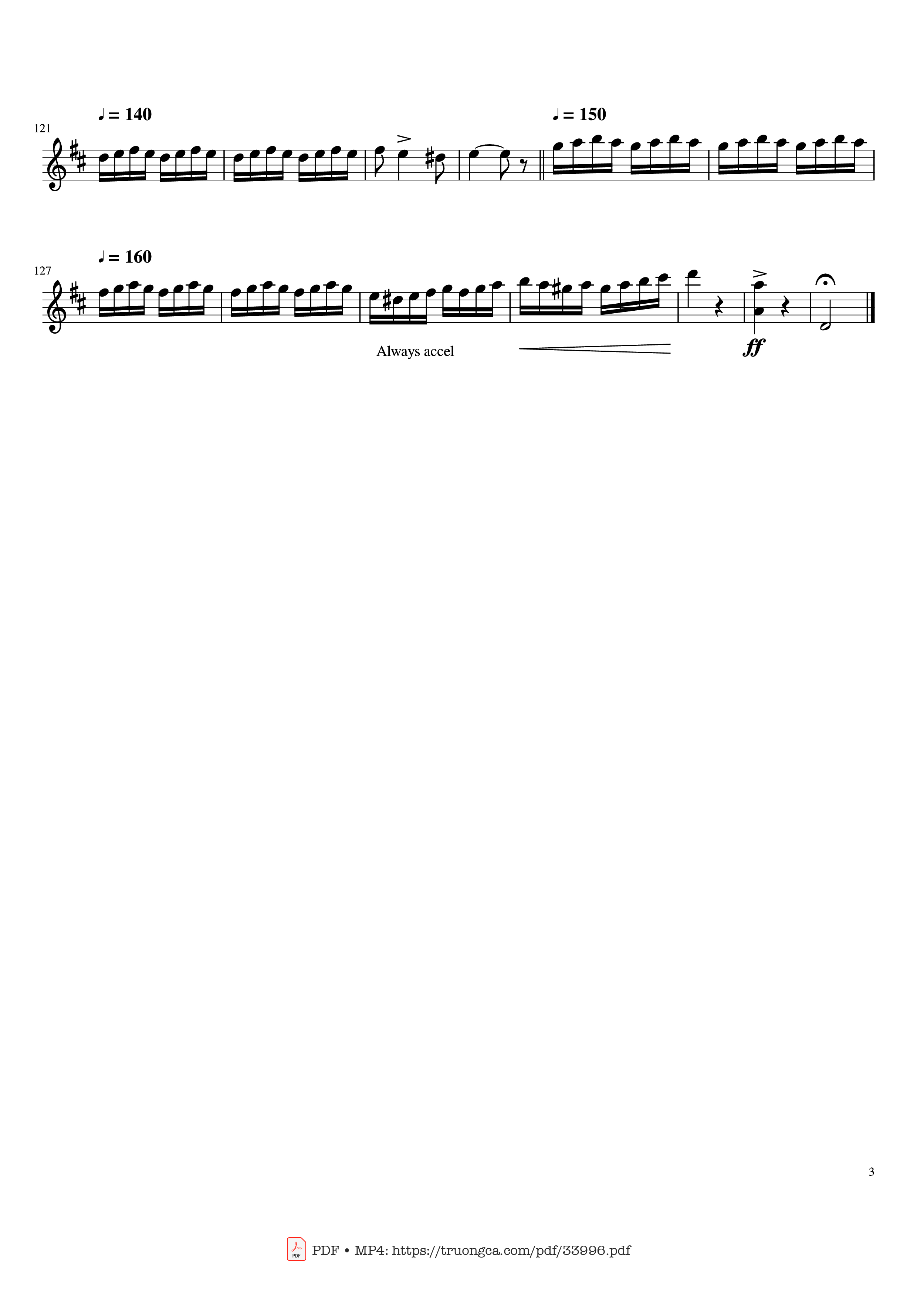 Page 3 of the piano sheet music PDF – Czardas Violin by Vittorio Monti