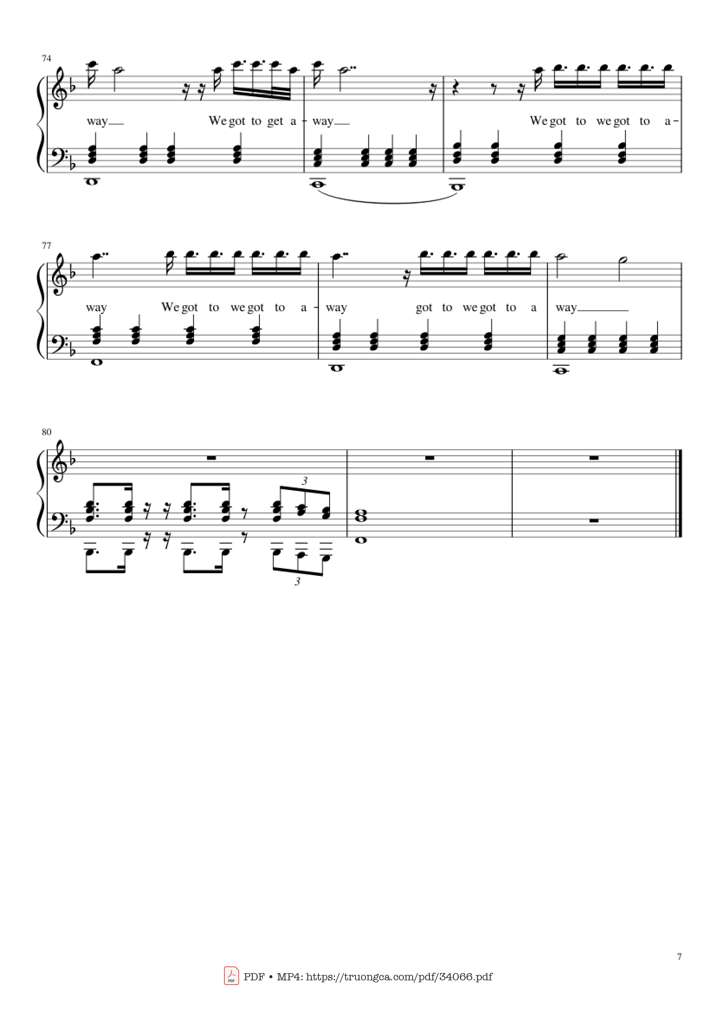 Page 7 of the piano sheet music PDF Piano – Sign Of The Times Piano by Harry Styles