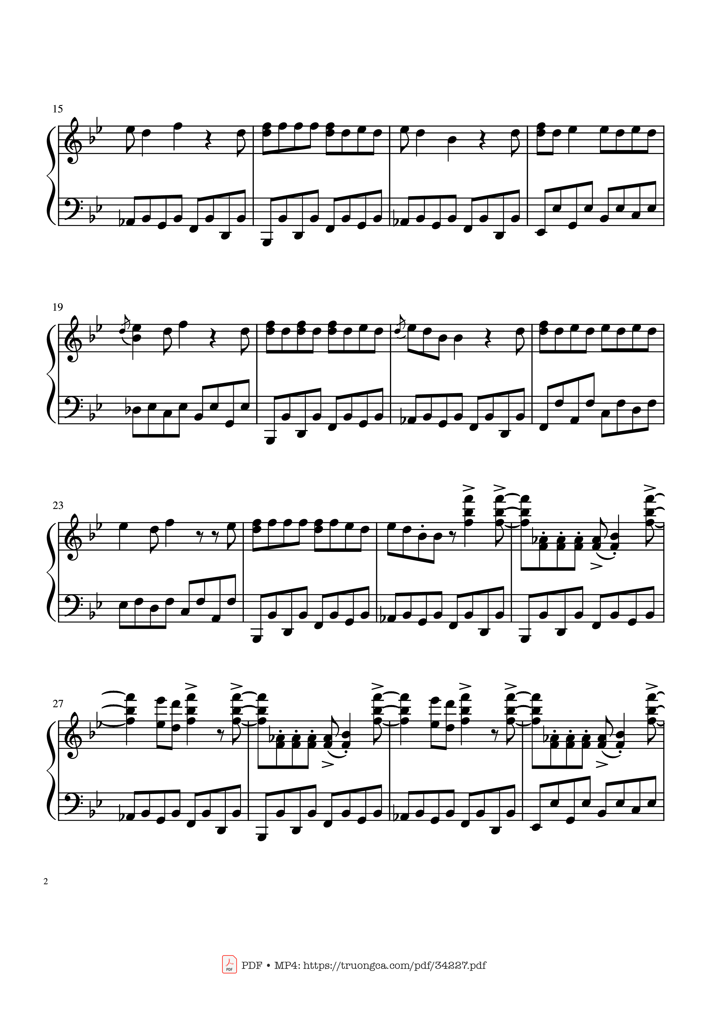 Page 2 of the piano sheet music PDF Guitar Tab – Johnny B. Goode Rock 