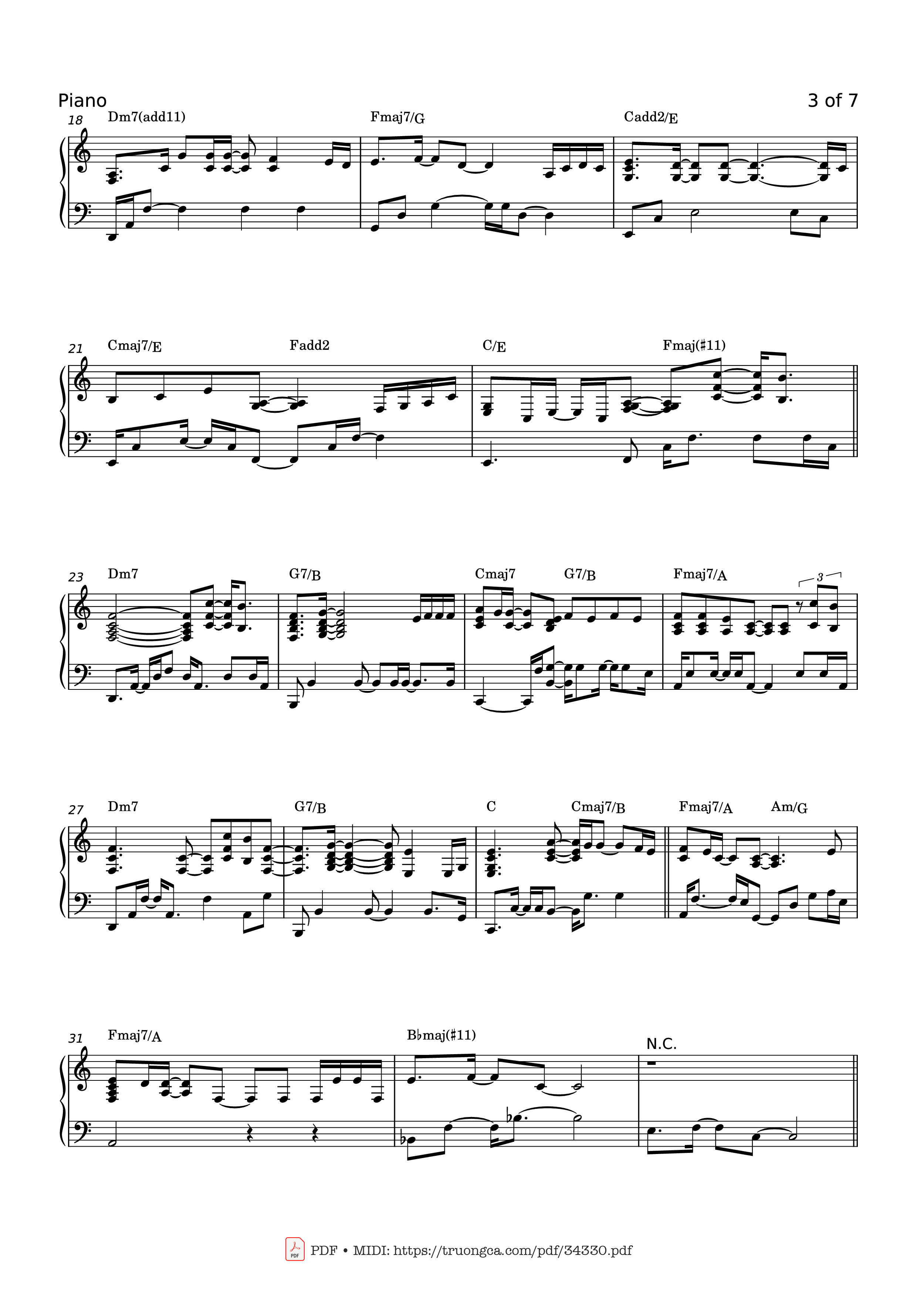 Page 3 of the piano sheet music PDF Piano – GRAVITY Piano by SARA BAREILLES
