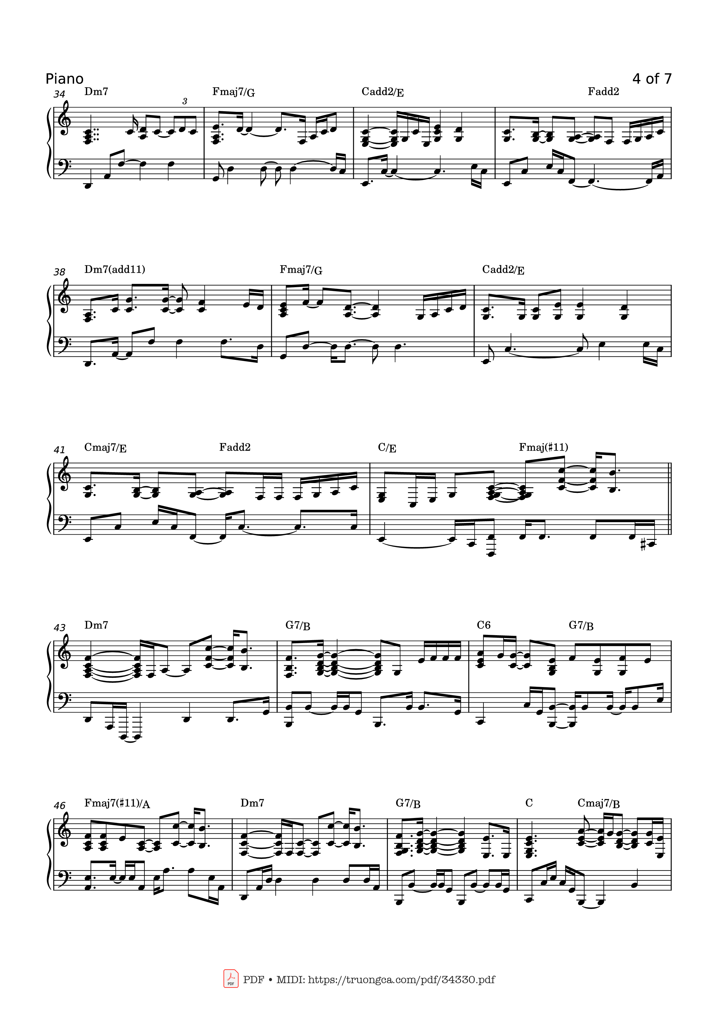 Page 4 of the piano sheet music PDF Piano – GRAVITY Piano by SARA BAREILLES