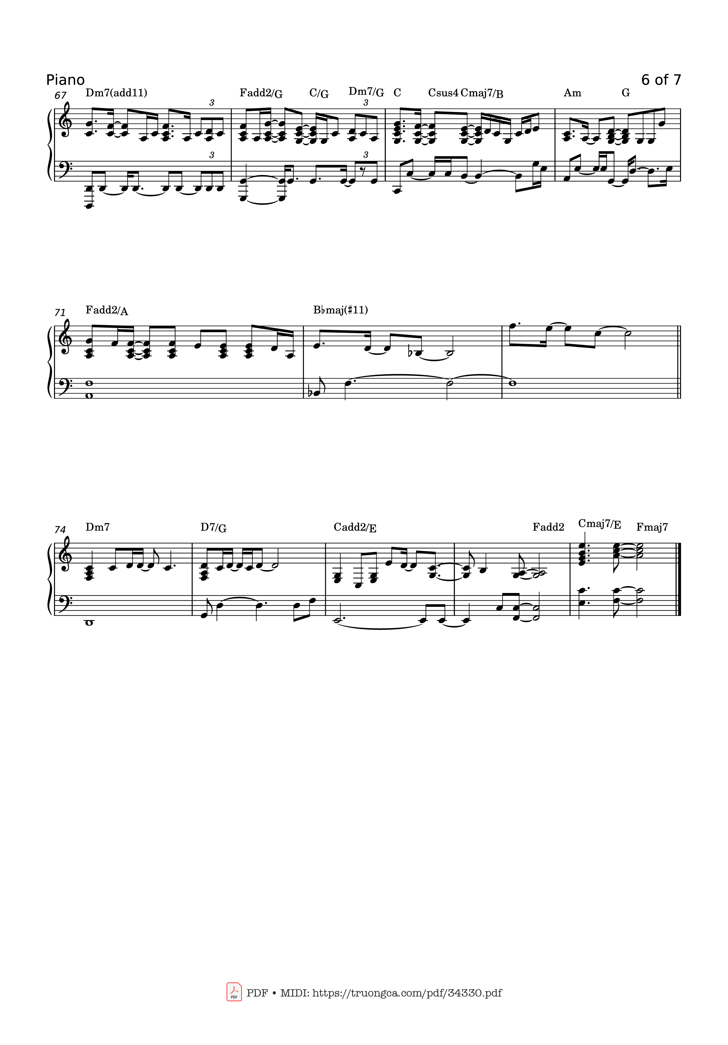 Page 6 of the piano sheet music PDF Piano – GRAVITY Piano by SARA BAREILLES