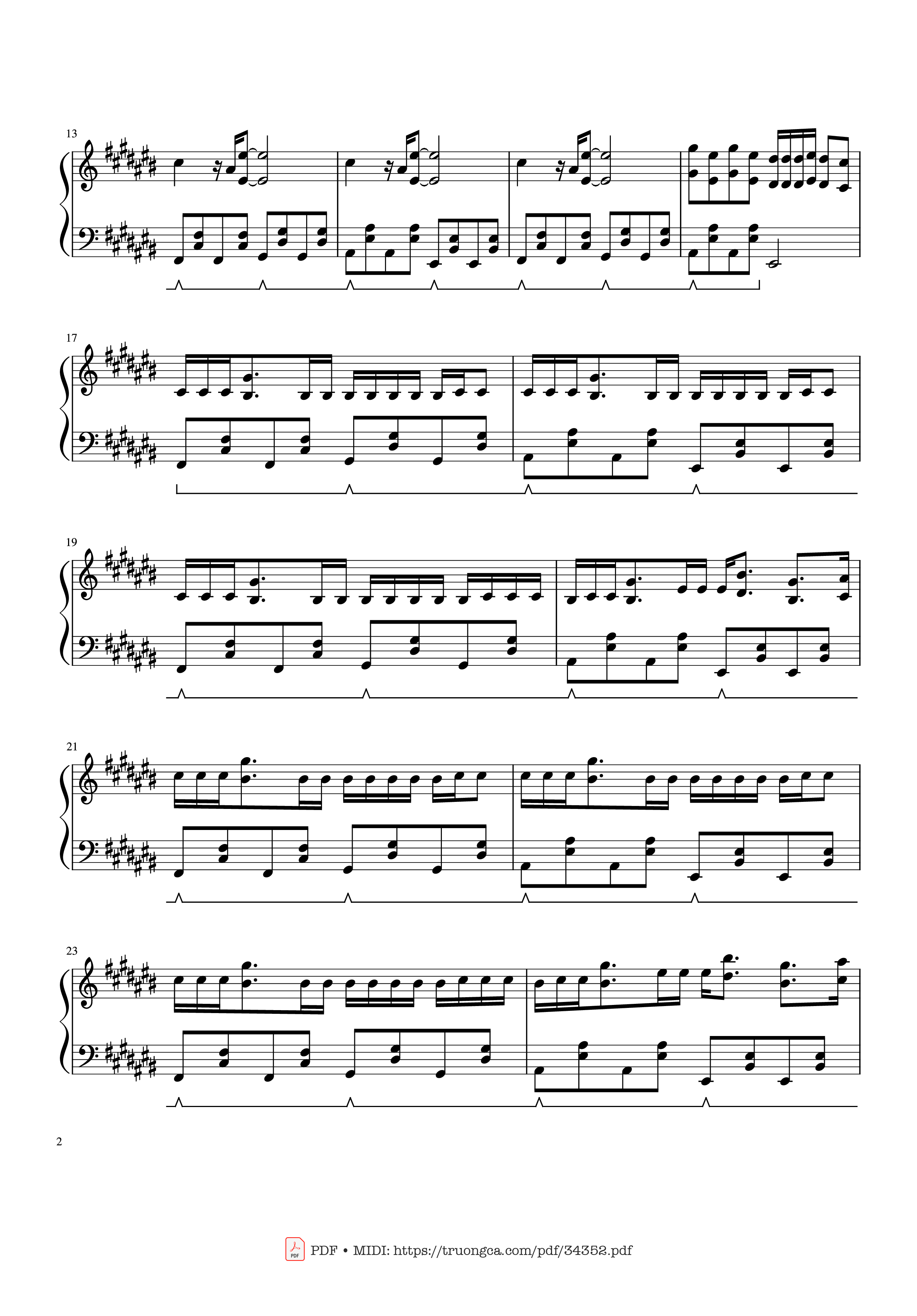 Page 2 of the piano sheet music PDF – Stay - Justin Bieber Piano by The Kid LAROI, Justin Bieber