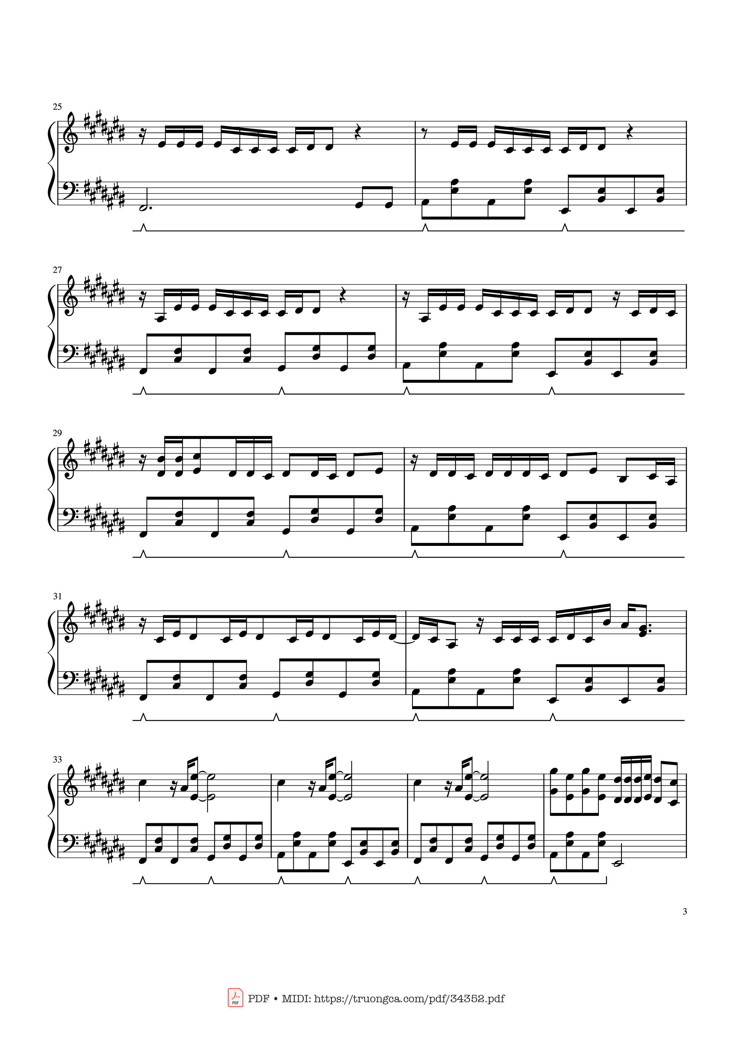 Page 3 of the piano sheet music PDF – Stay - Justin Bieber Piano by The Kid LAROI, Justin Bieber