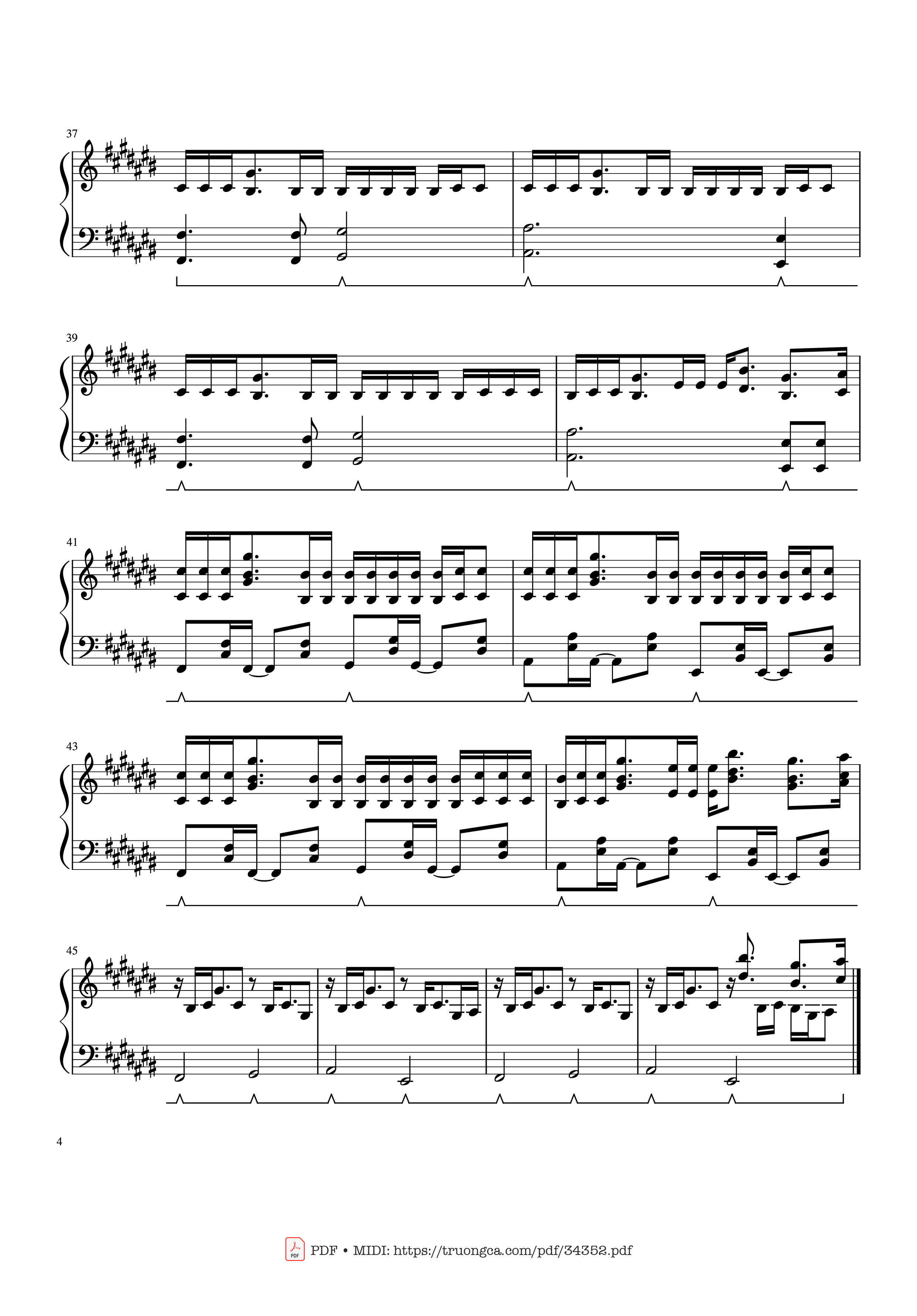 Page 4 of the piano sheet music PDF – Stay - Justin Bieber Piano by The Kid LAROI, Justin Bieber