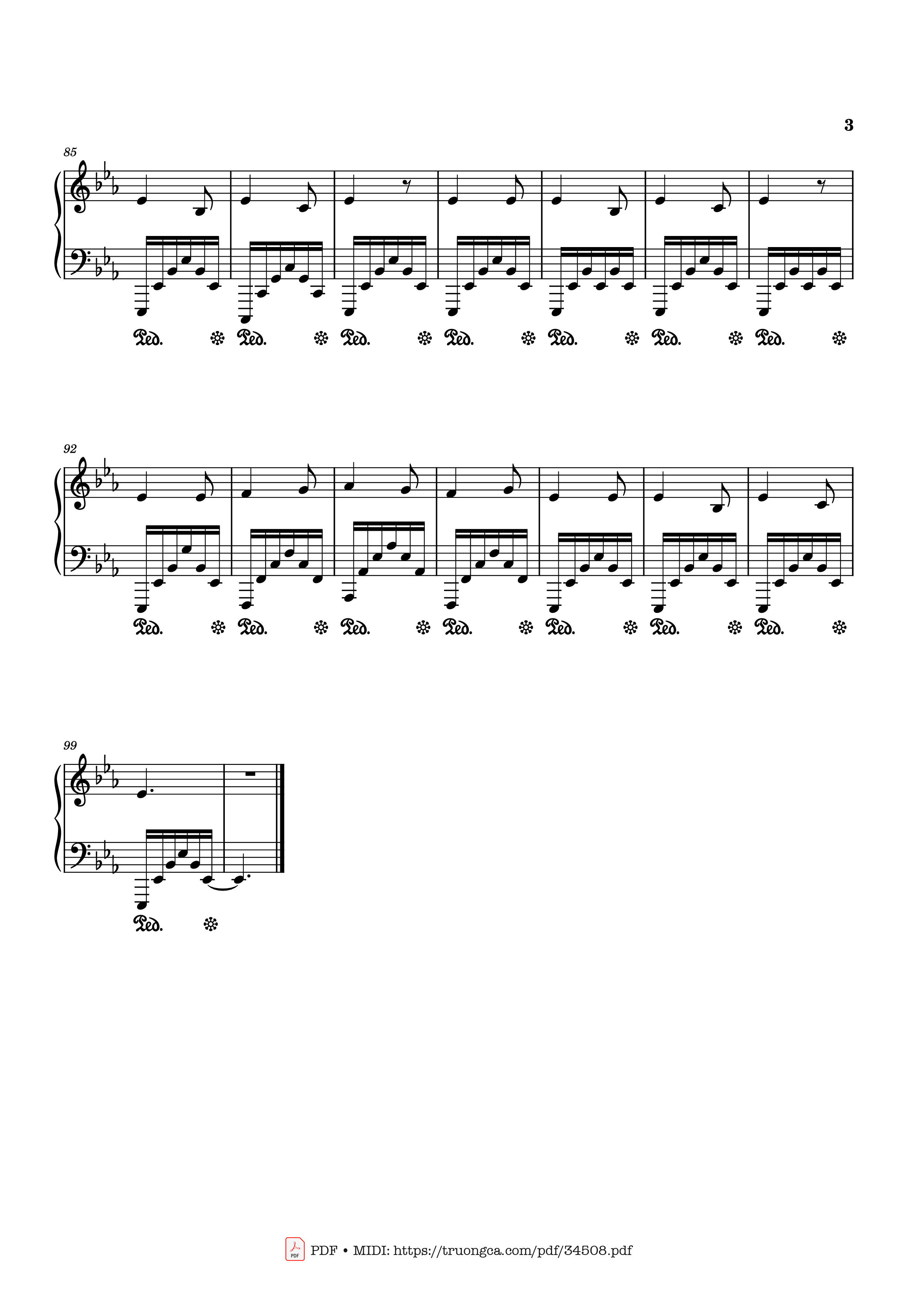 Page 3 of the piano sheet music PDF Piano – We Three Kings Piano Easy by John Henry Hopkins