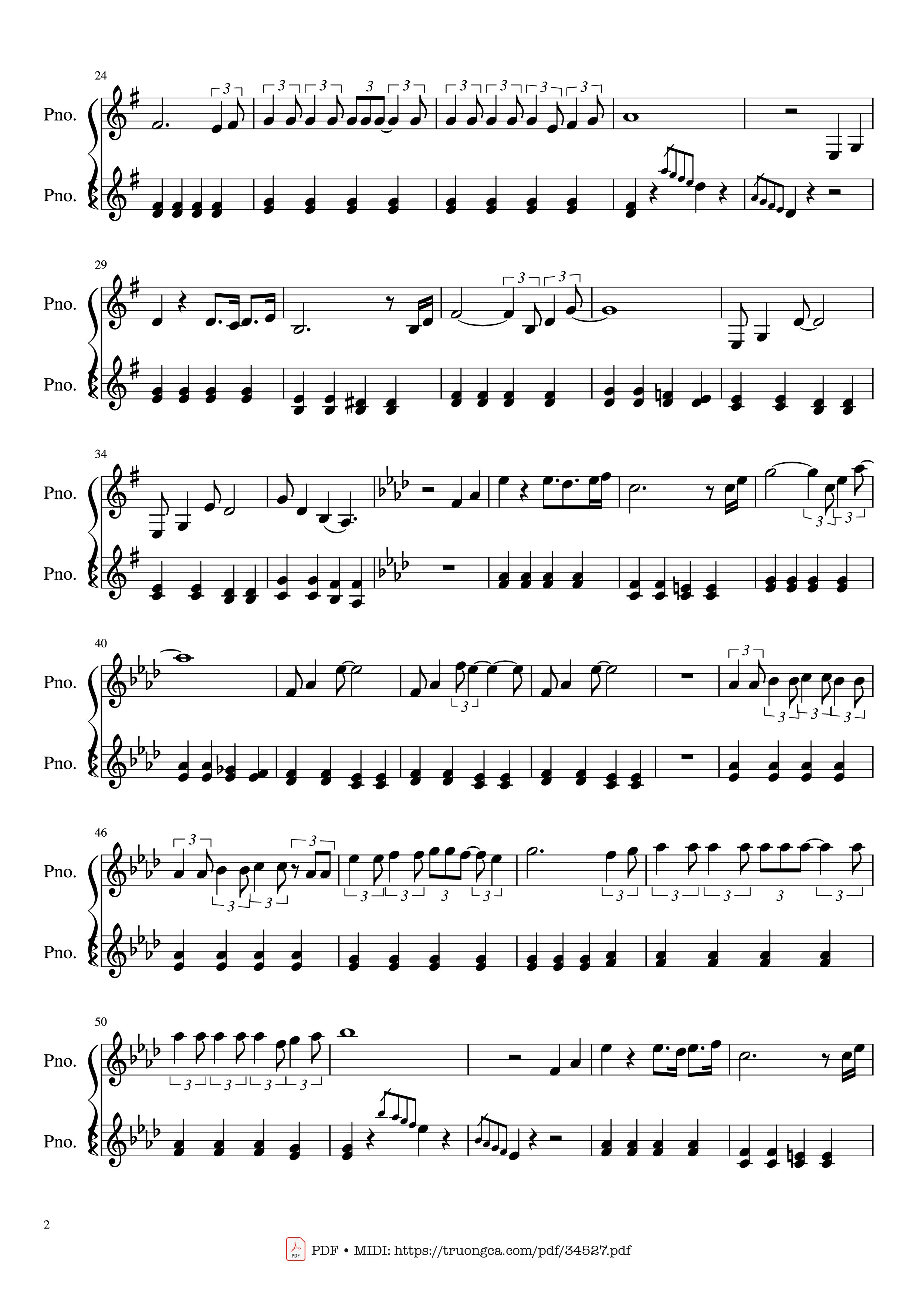 Page 2 of the piano sheet music PDF Piano – Close to you Piano by The Carpenters