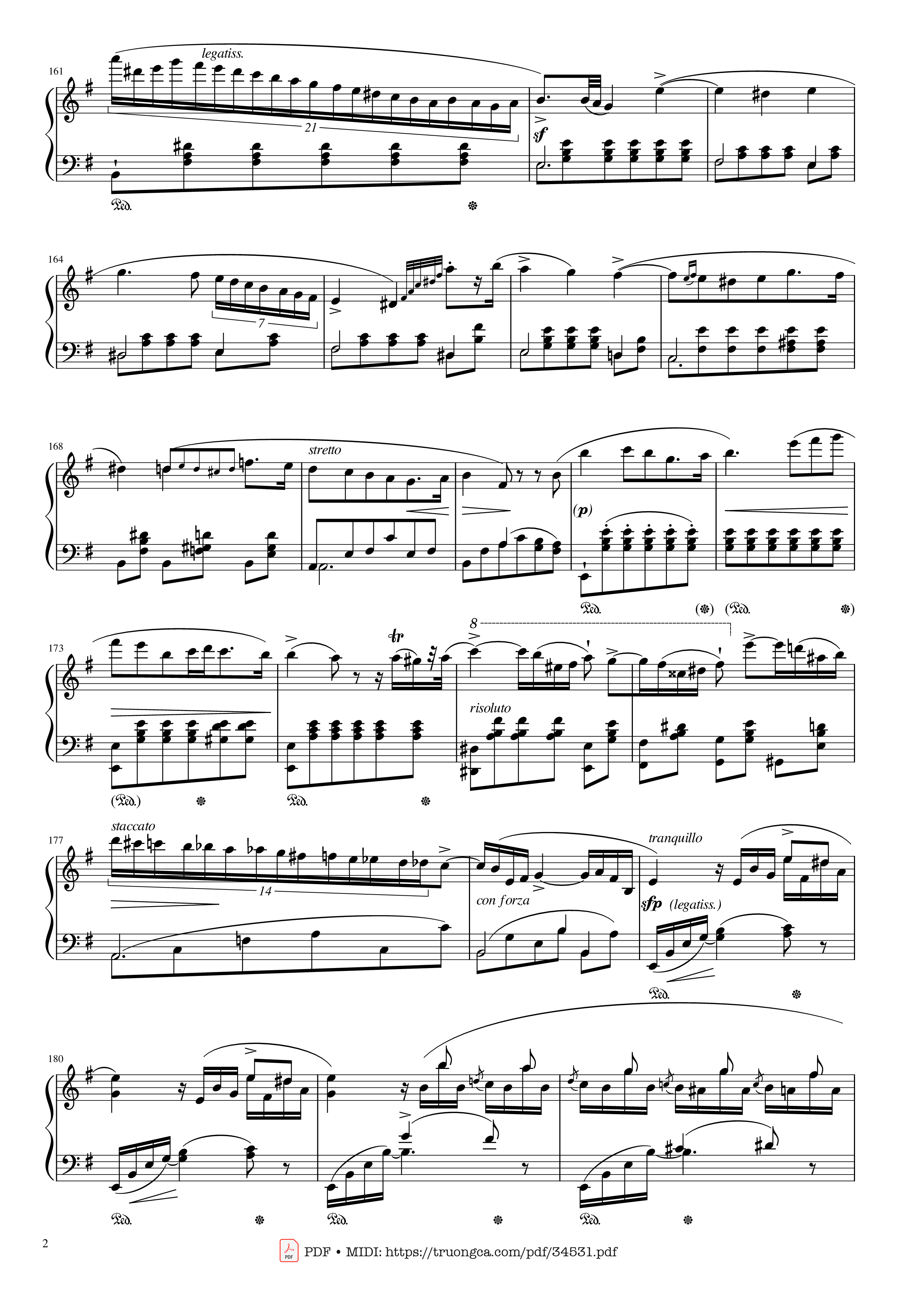 Page 2 of the piano sheet music PDF Piano – Chopin Concerto No.1, Op.11, Allegro Maestoso Piano by Frédéric Chopin