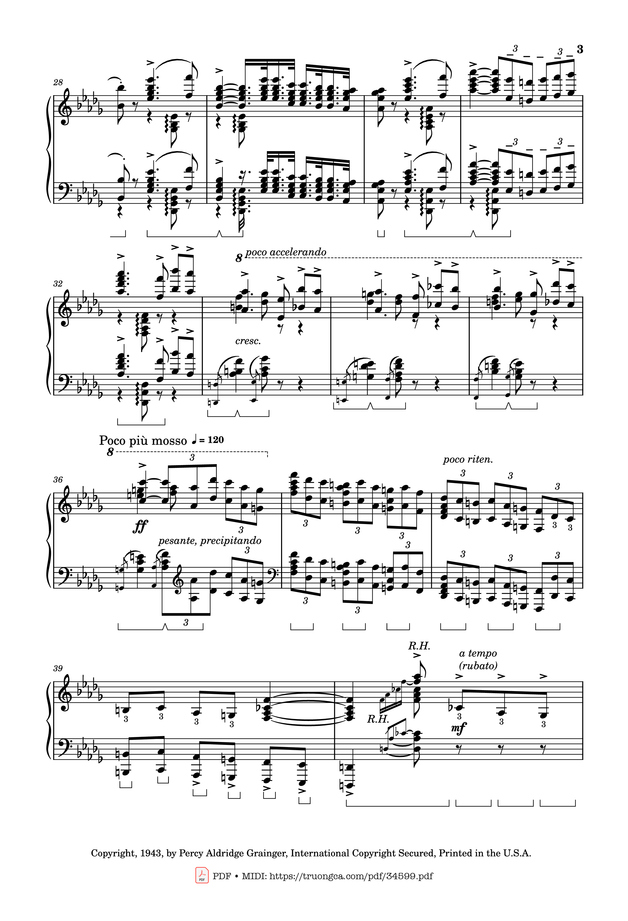 Page 3 of the piano sheet music PDF Piano – Tchaikovsky