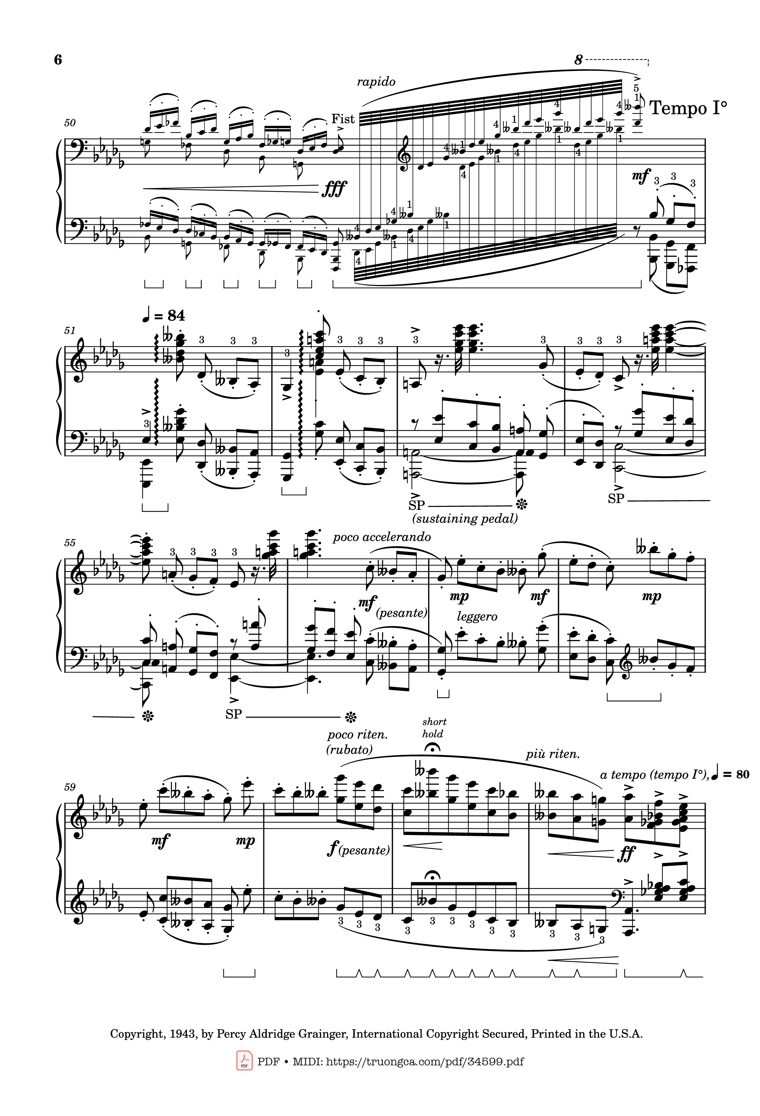 Page 6 of the piano sheet music PDF Piano – Tchaikovsky