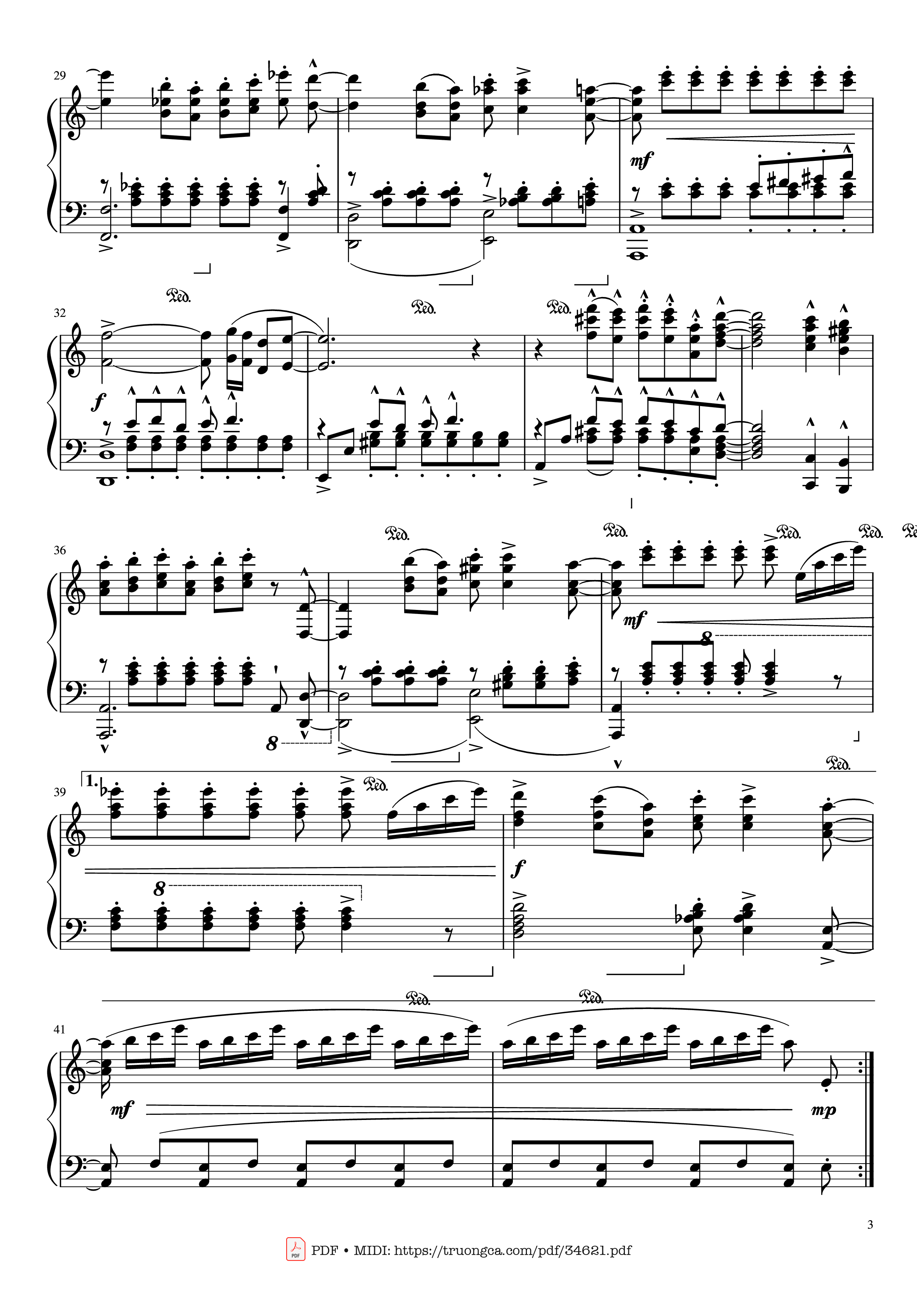 Page 3 of the piano sheet music PDF Piano – Money money money Piano by ABBA