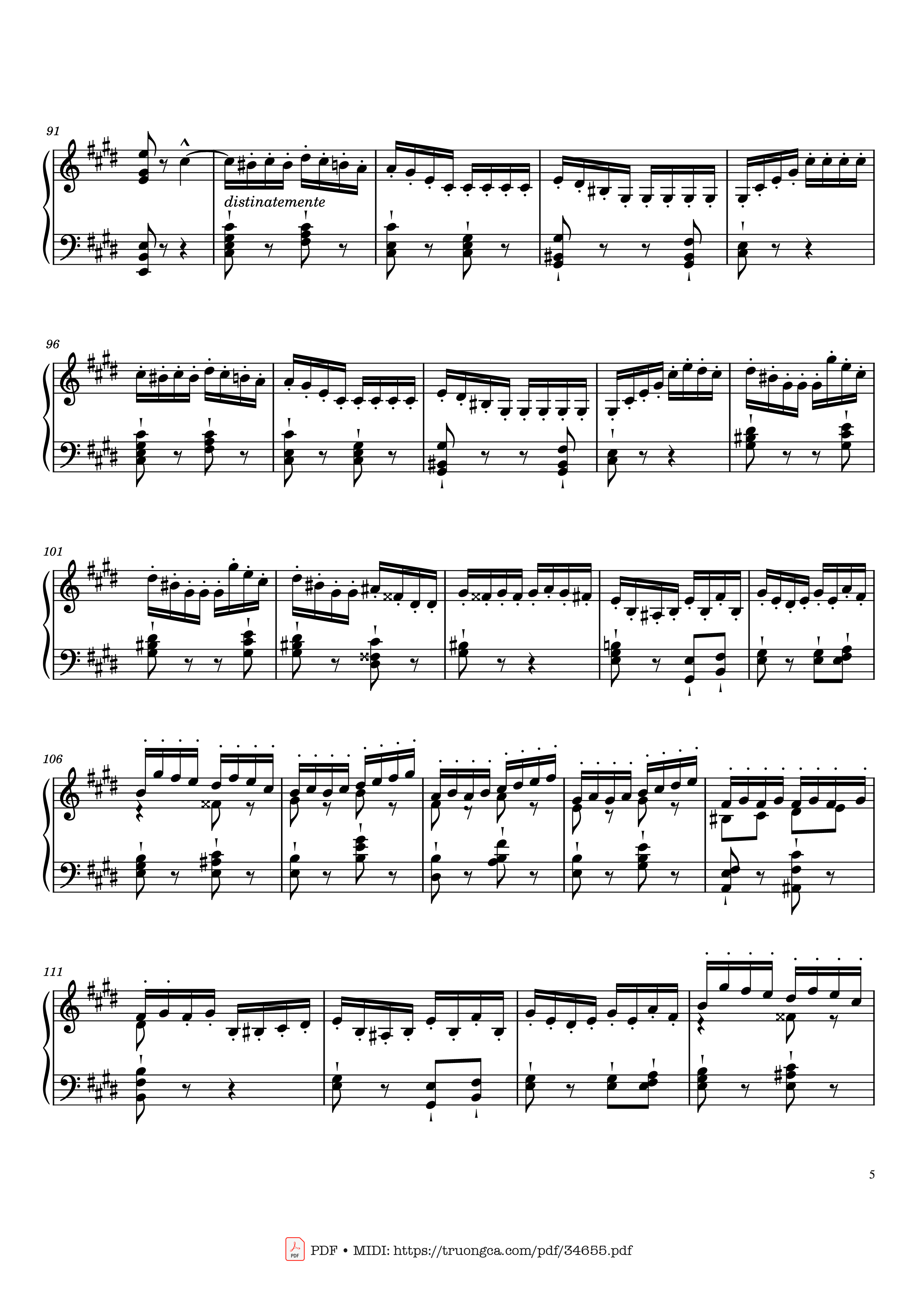 Page 5 of the piano sheet music PDF Piano – William Tell Overture Piano by Gioachino Rossini