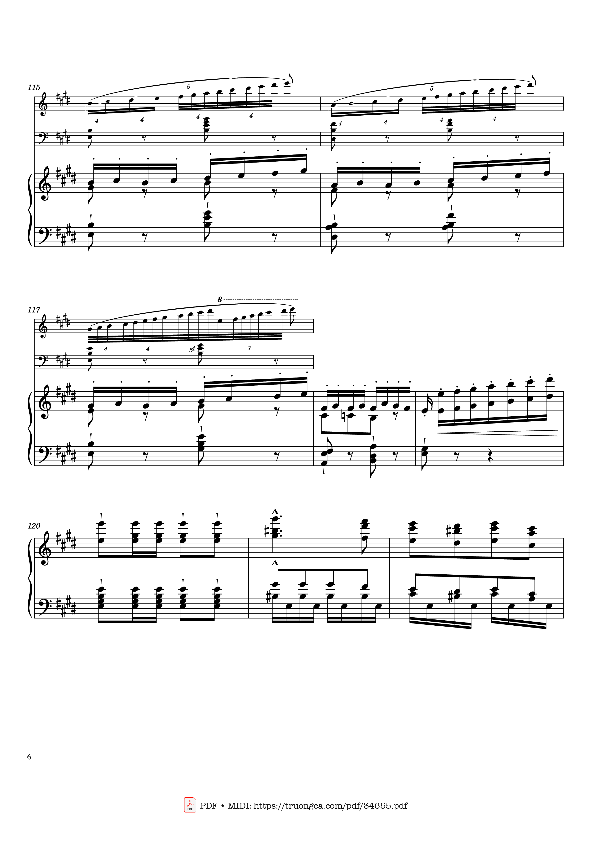 Page 6 of the piano sheet music PDF Piano – William Tell Overture Piano by Gioachino Rossini