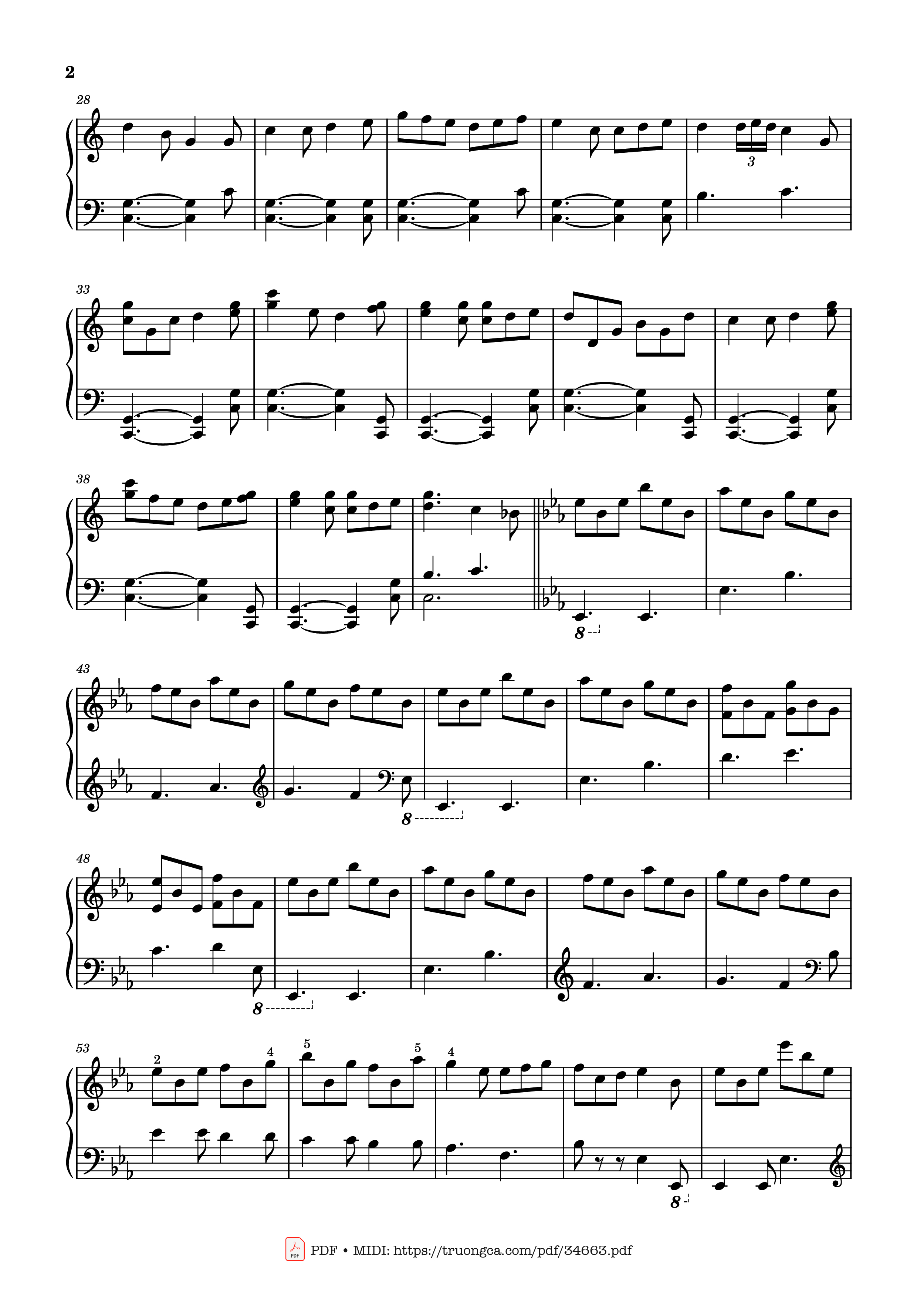 Page 2 of the piano sheet music PDF Piano – I Saw Three Ships Piano by English Christmas carol