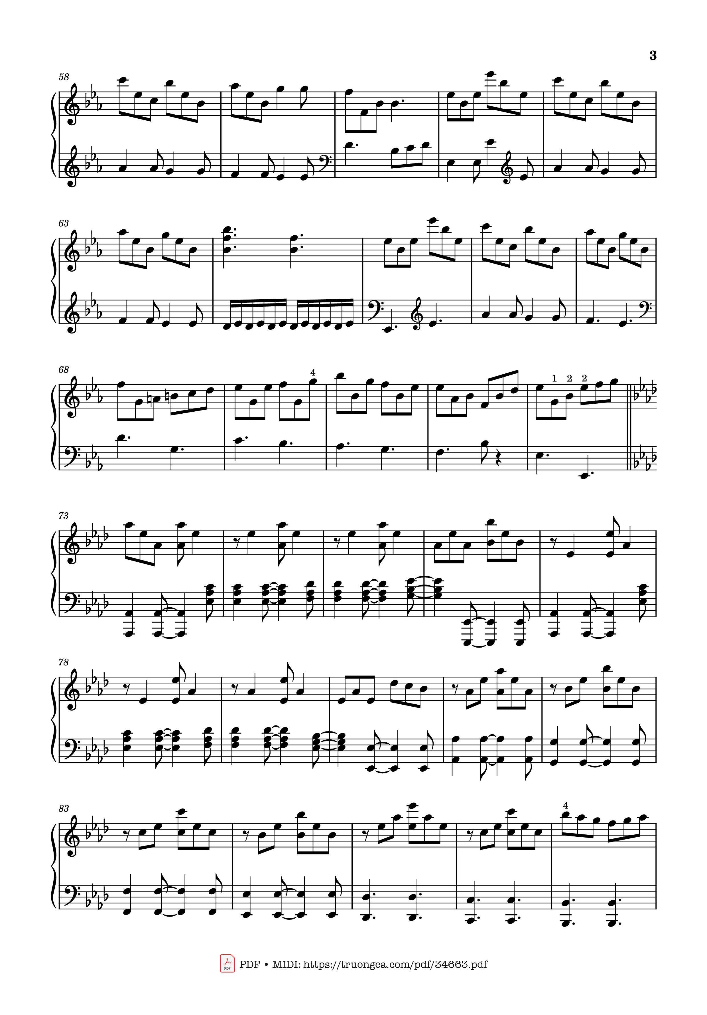 Page 3 of the piano sheet music PDF Piano – I Saw Three Ships Piano by English Christmas carol