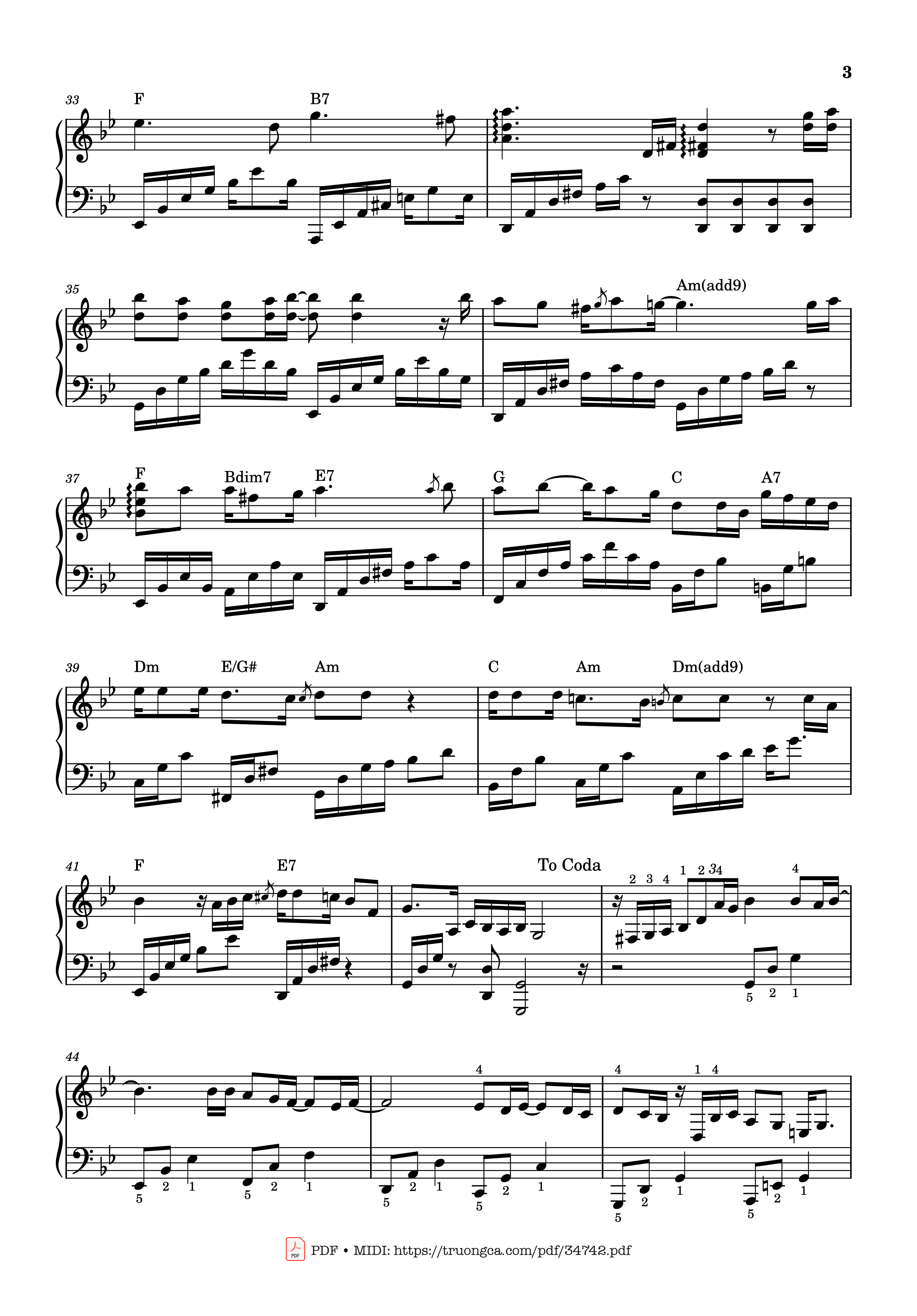 Page 3 of the piano sheet music PDF Piano – Người thầy Piano Solo by Nguyễn Nhất Huy