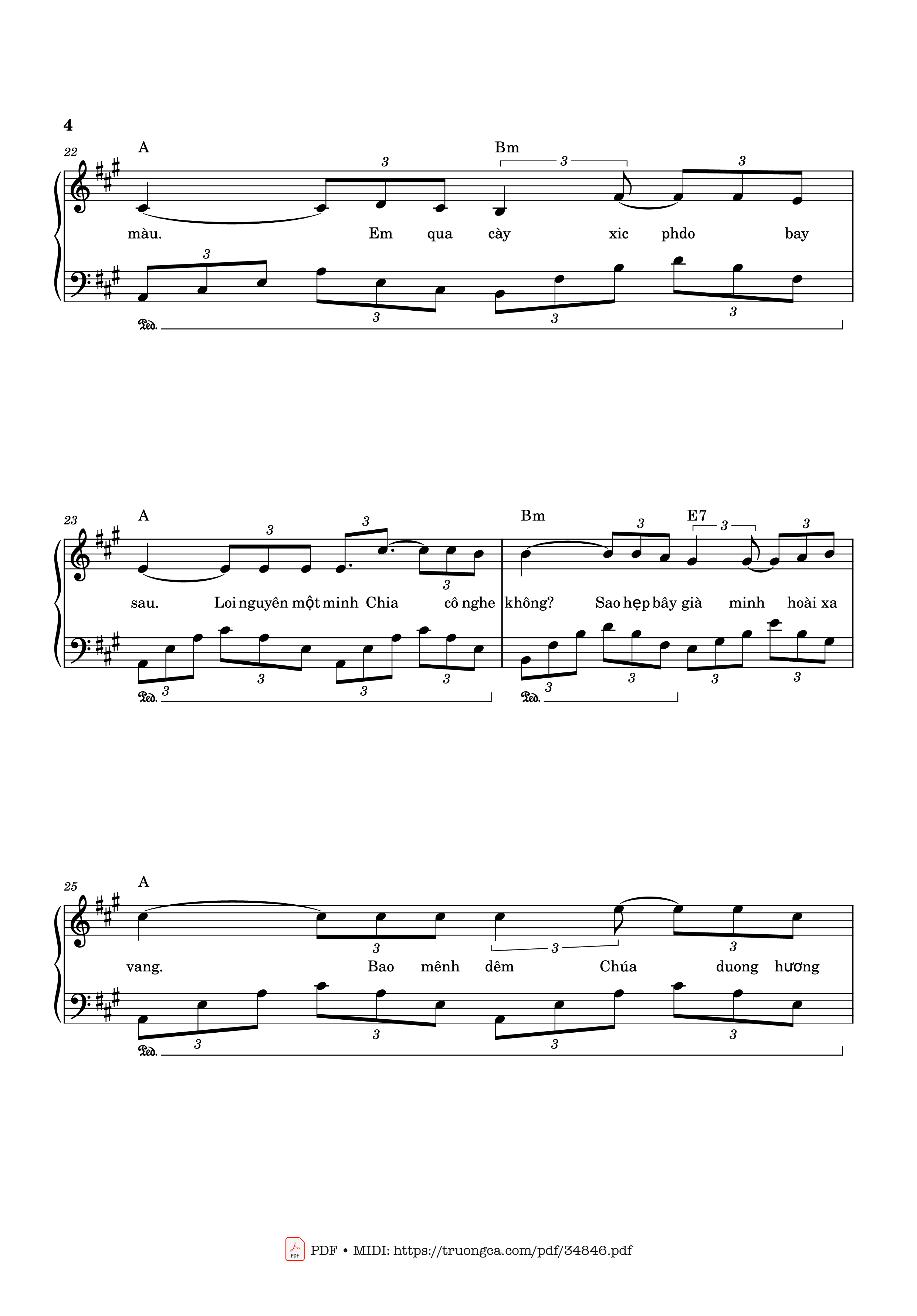 Page 4 of the piano sheet music PDF Piano – Bài Thánh Ca Buồn Piano by Nguyễn Vũ