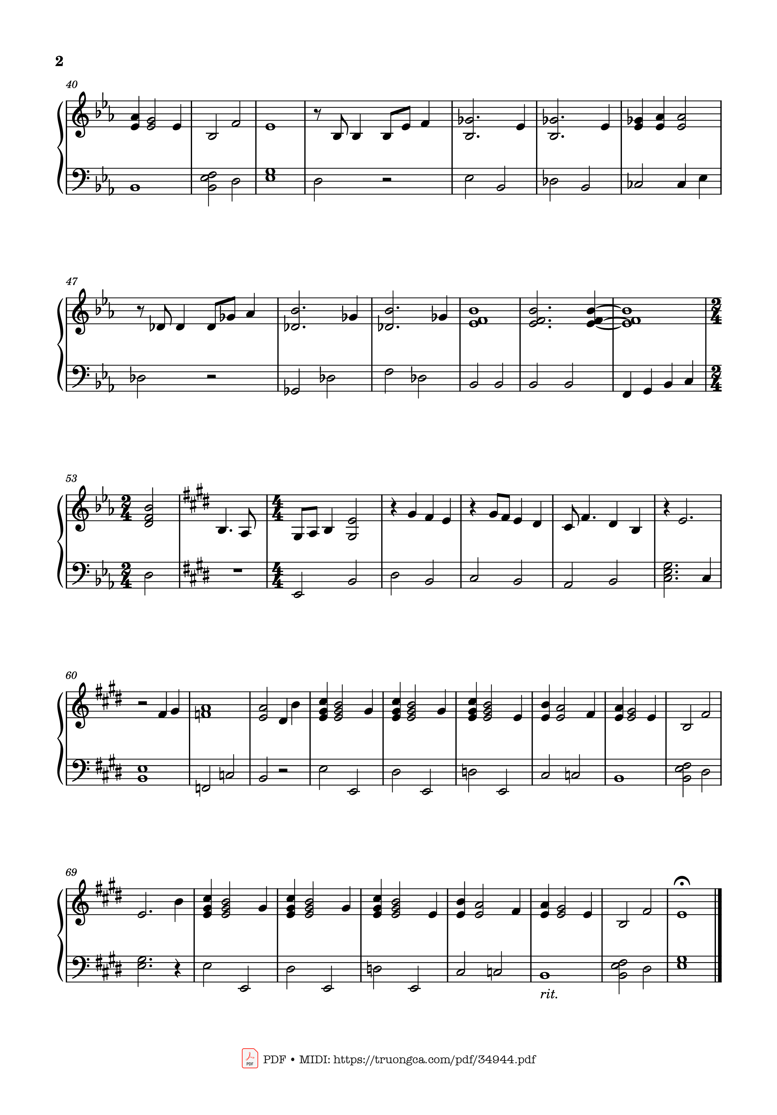 Page 2 of the piano sheet music PDF Piano – Tomorrow Piano EASY by Annie