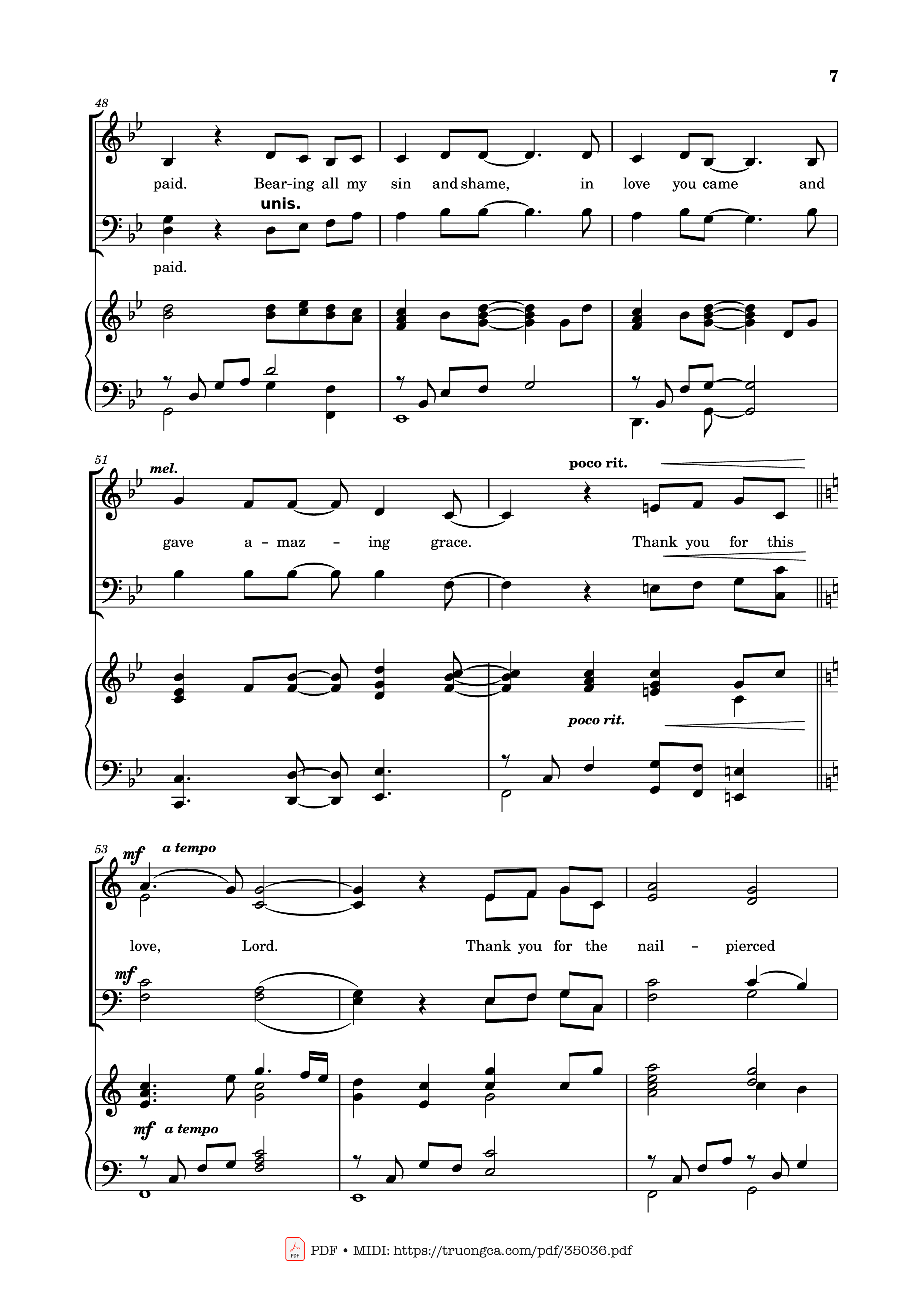 Page 7 of the piano sheet music PDF Piano – Worthy is the Lamb Piano by DARLENE ZSCHECH
