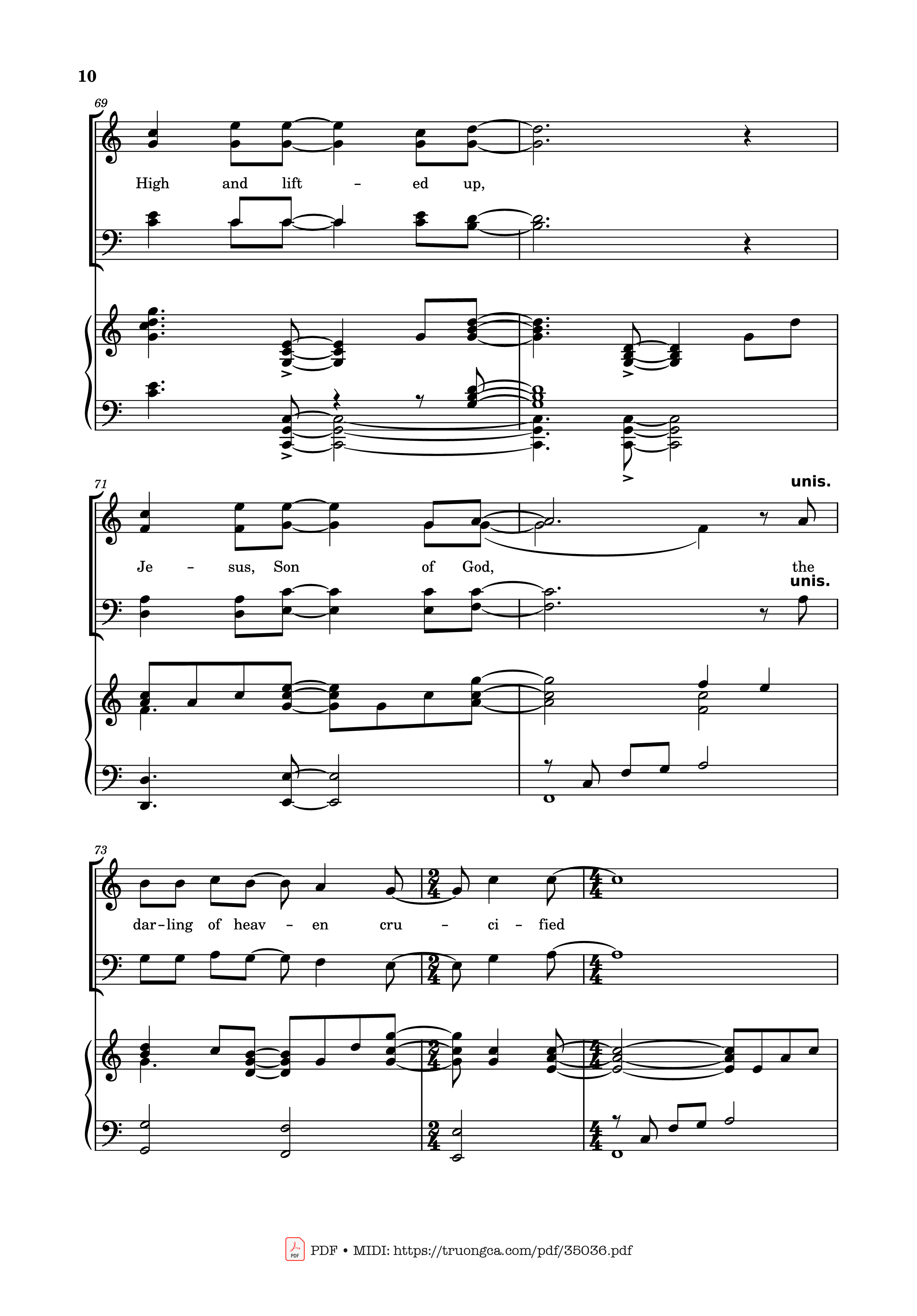 Page 10 of the piano sheet music PDF Piano – Worthy is the Lamb Piano by DARLENE ZSCHECH