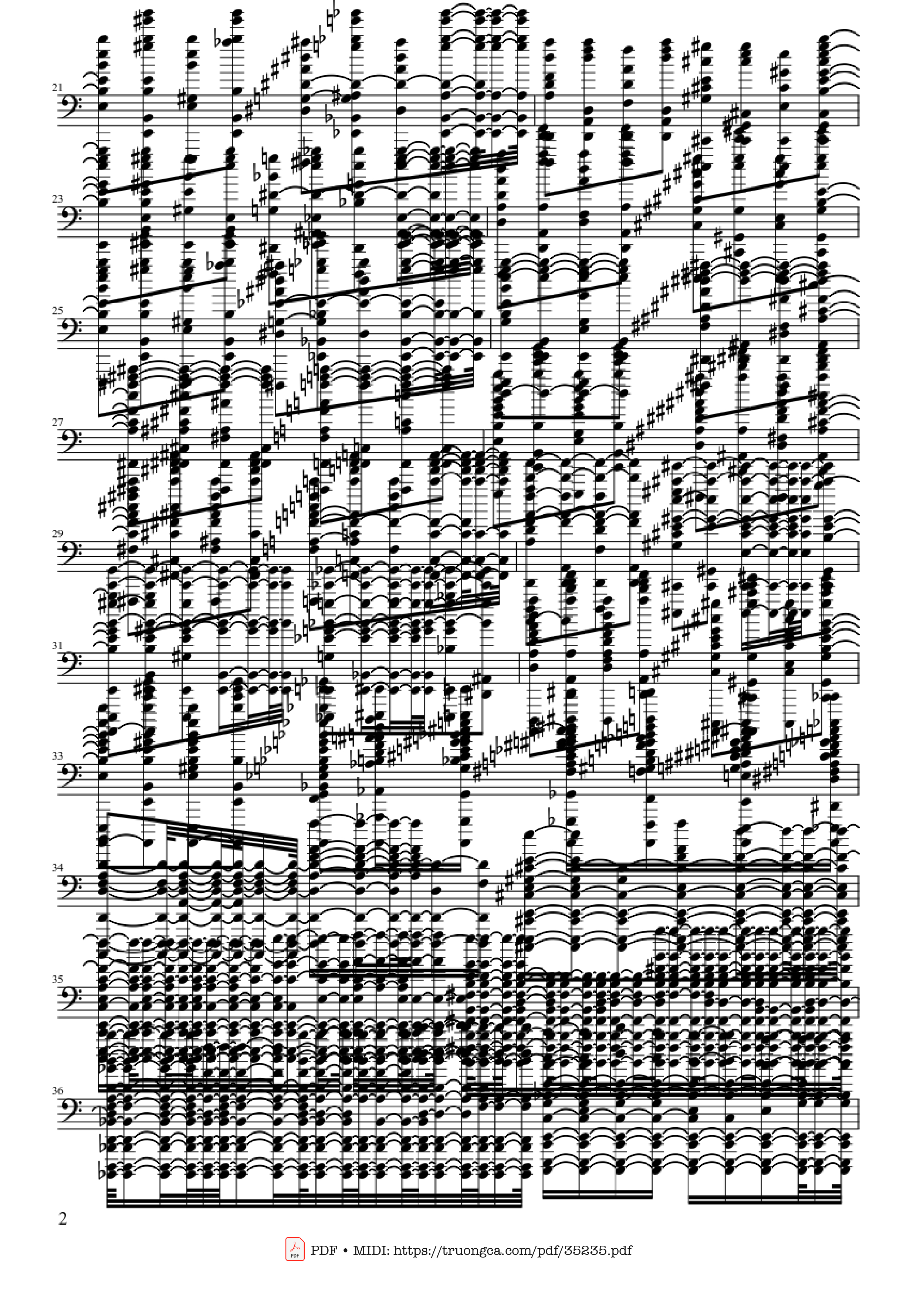 Page 2 of the piano sheet music PDF Piano – U.N. Owen Was Her? - Death Waltz by Touhou