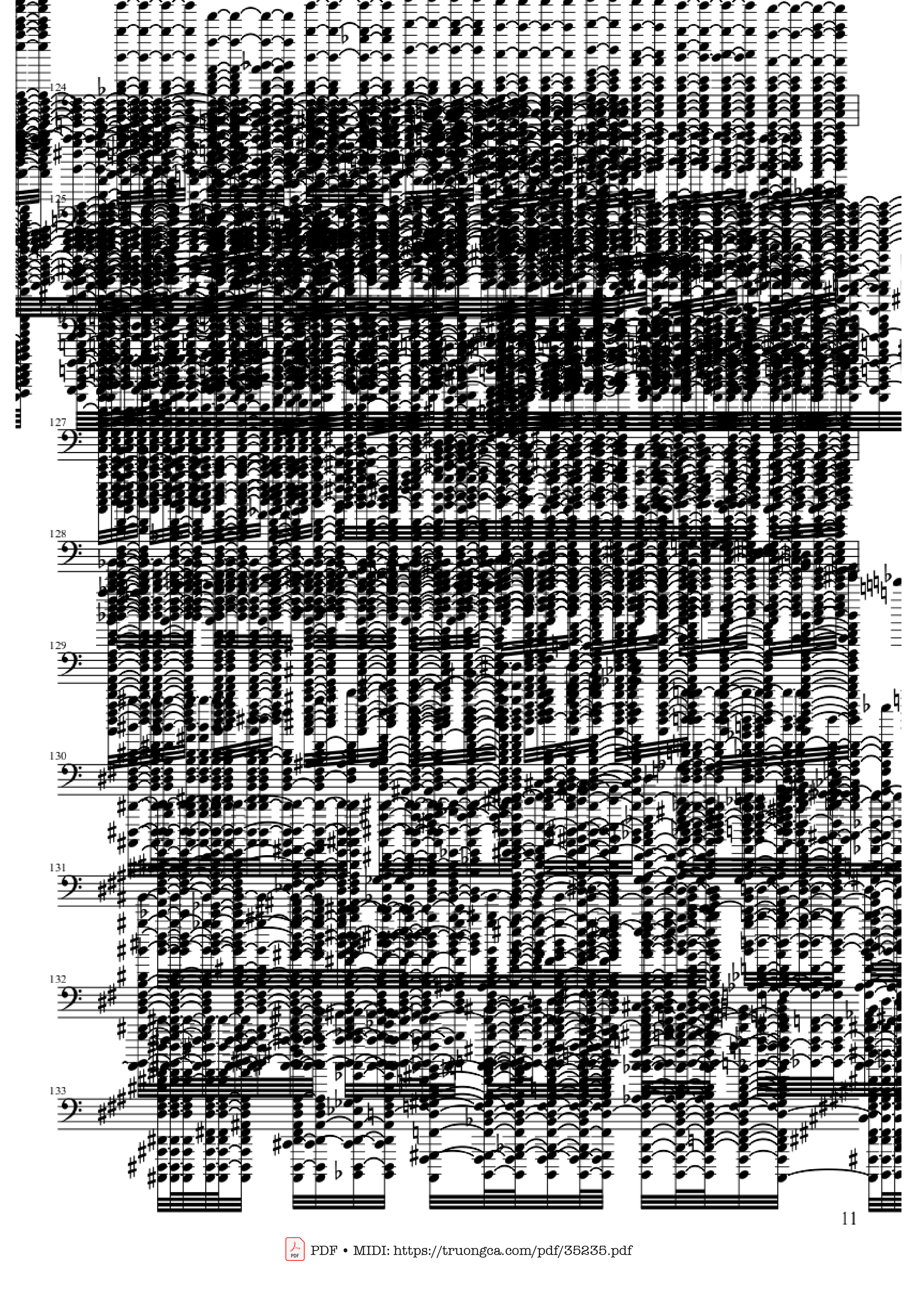 Page 11 of the piano sheet music PDF Piano – U.N. Owen Was Her? - Death Waltz by Touhou