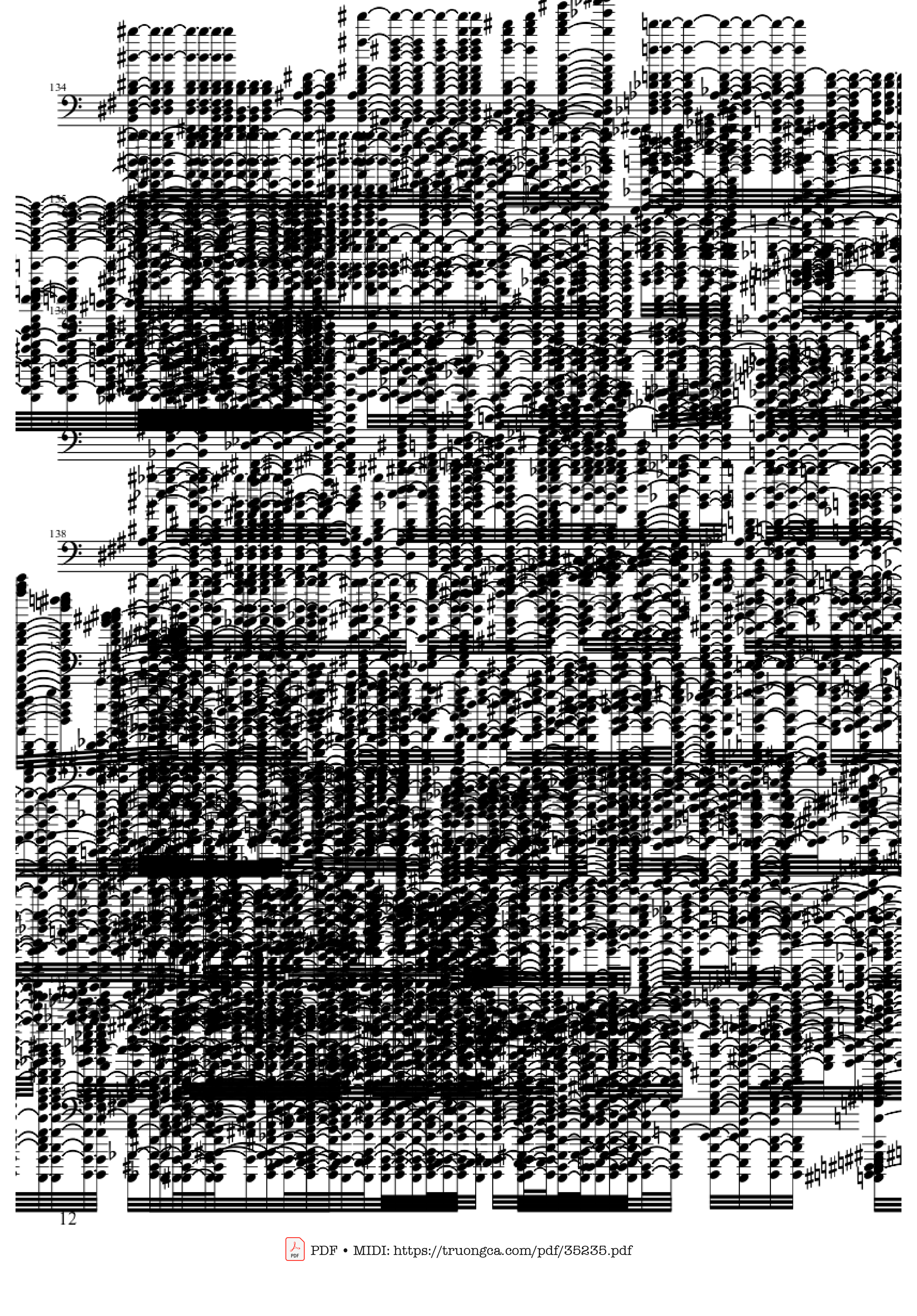 Page 12 of the piano sheet music PDF Piano – U.N. Owen Was Her? - Death Waltz by Touhou