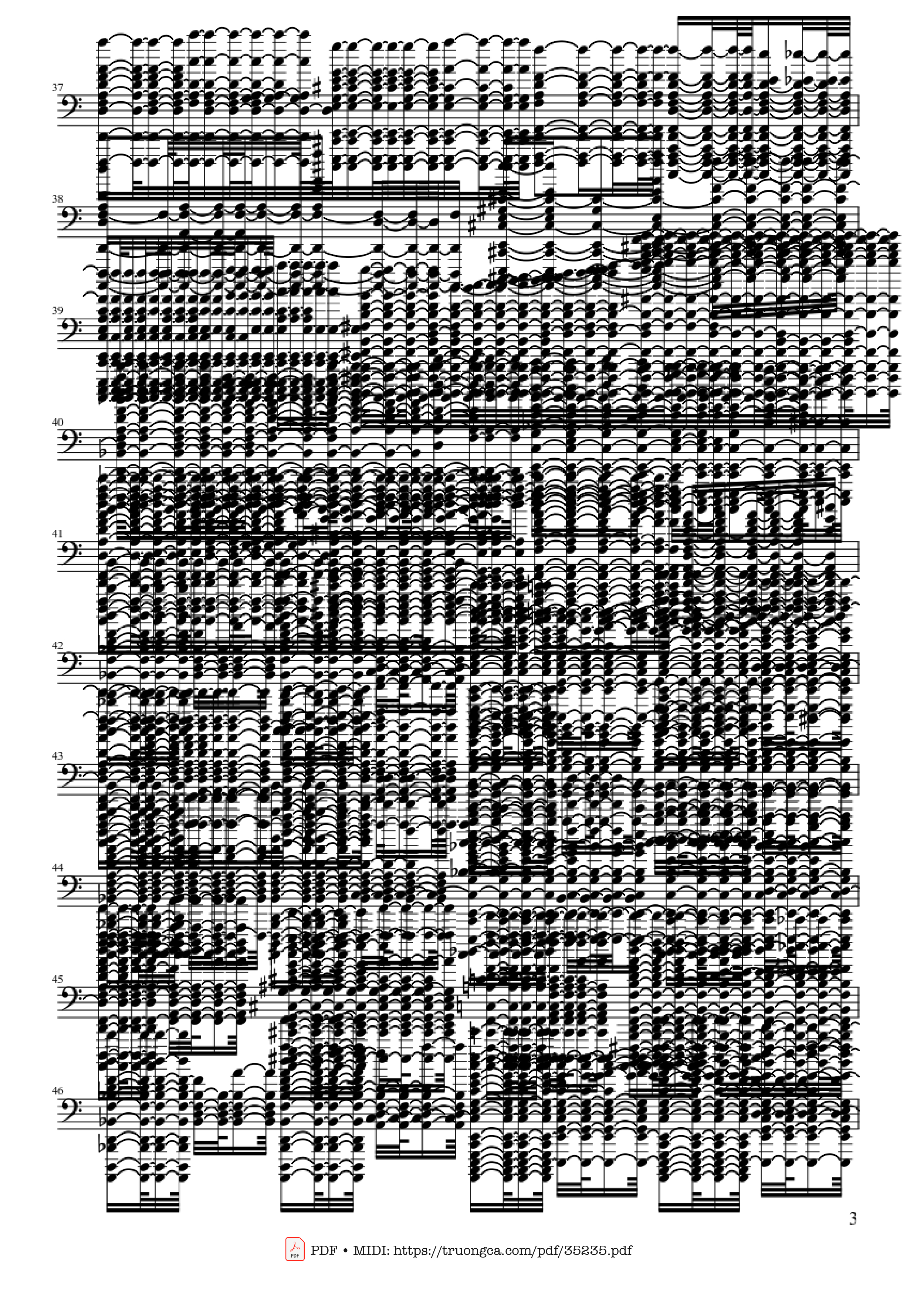 Page 3 of the piano sheet music PDF Piano – U.N. Owen Was Her? - Death Waltz by Touhou