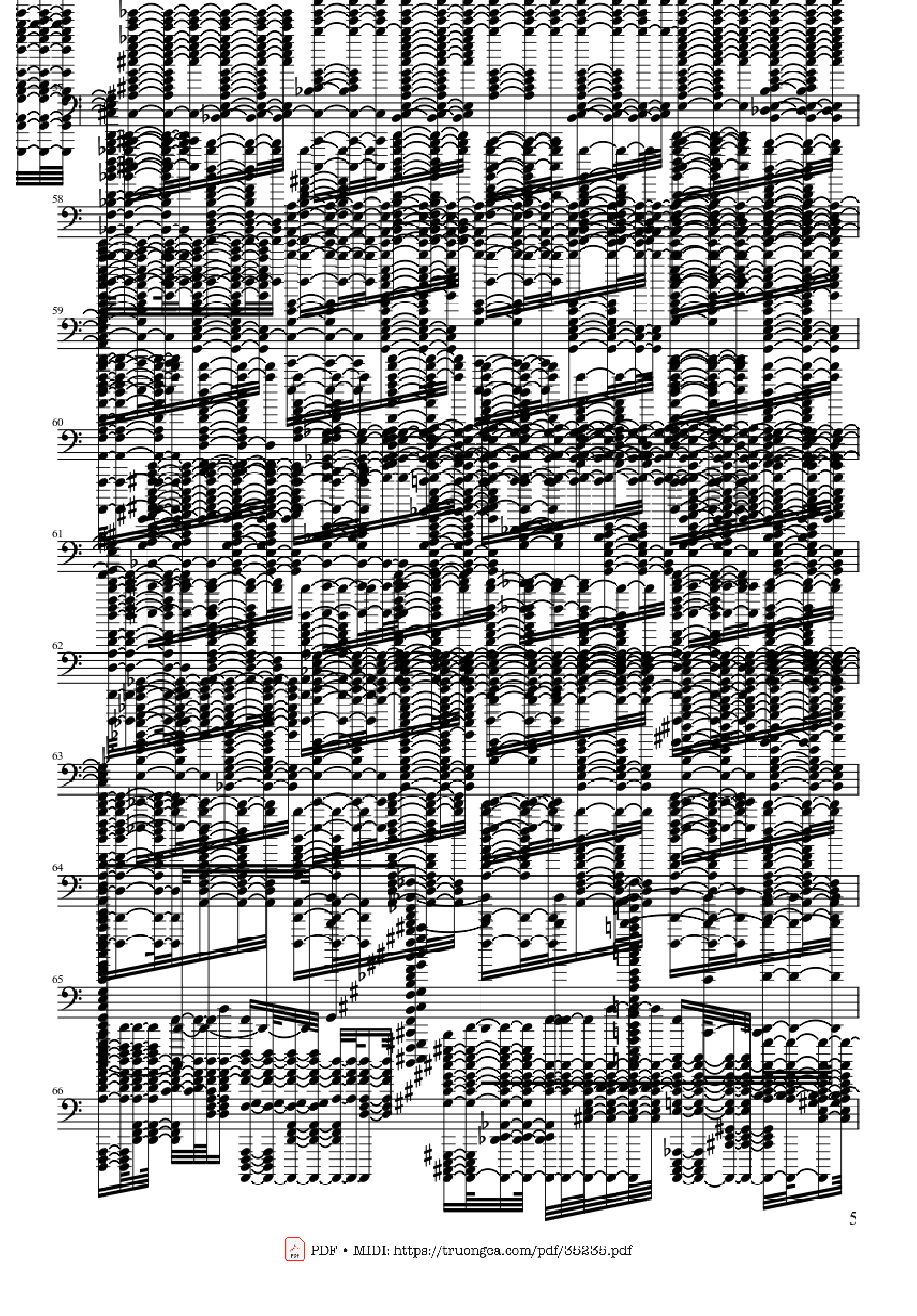 Page 5 of the piano sheet music PDF Piano – U.N. Owen Was Her? - Death Waltz by Touhou